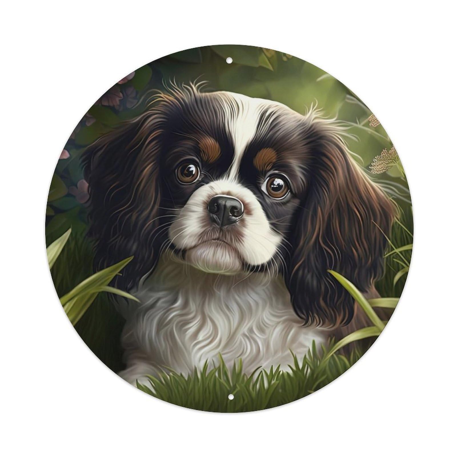 Animal Artwork American Cocker Spaniel in The Grass Metal Tin Sign