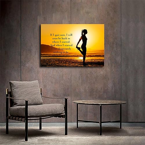 Miniatura 2 de LuncHs If I Quit Now-I'll Be Back To Where I Started- Decoración motivacional de pared para ejercicio, decoración de pared de fitness, decoración