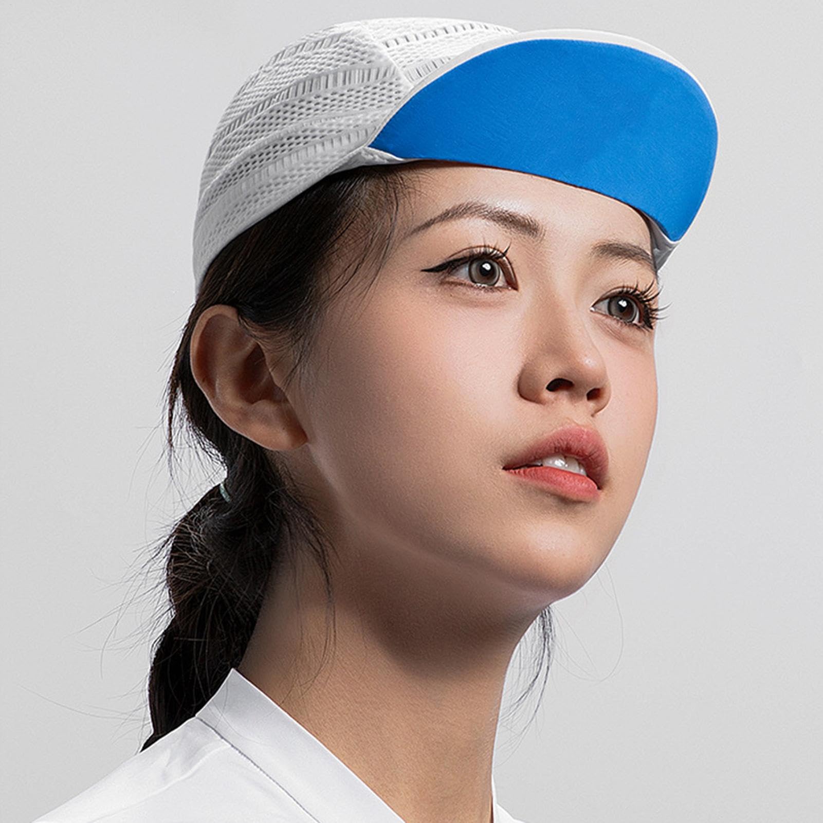 Cycling Hat for Men - Breathable Biking Hat Helmets Liner - Cooling Skull Càp for Men - Cycling Càp Under Helmets Skull Cover with Visor for Men Women Running Riding White