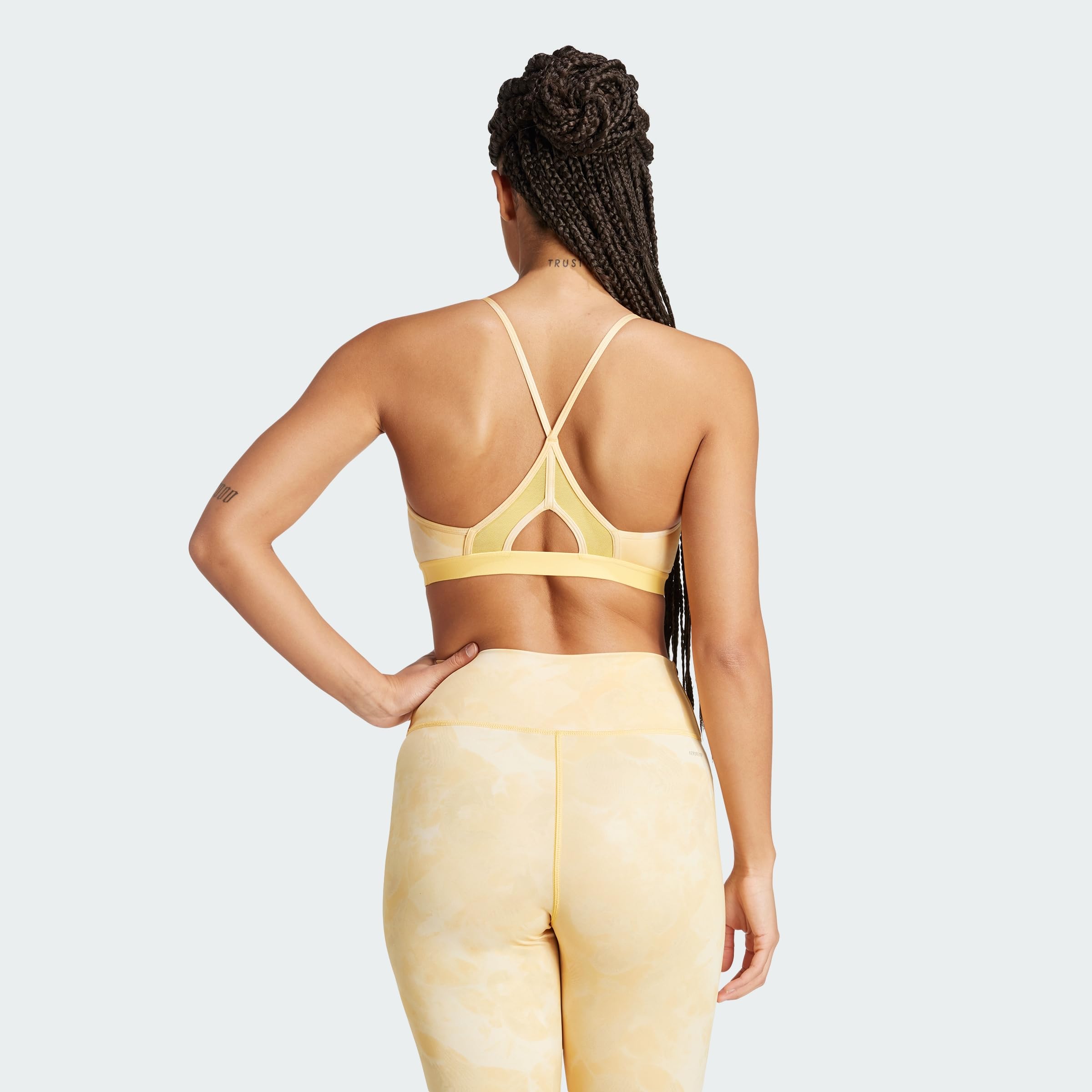 Adidas Aeroreact Training Essentials Light Support Tie-Dye Flower-Print Bra Sujetador Deportivo Mujer
