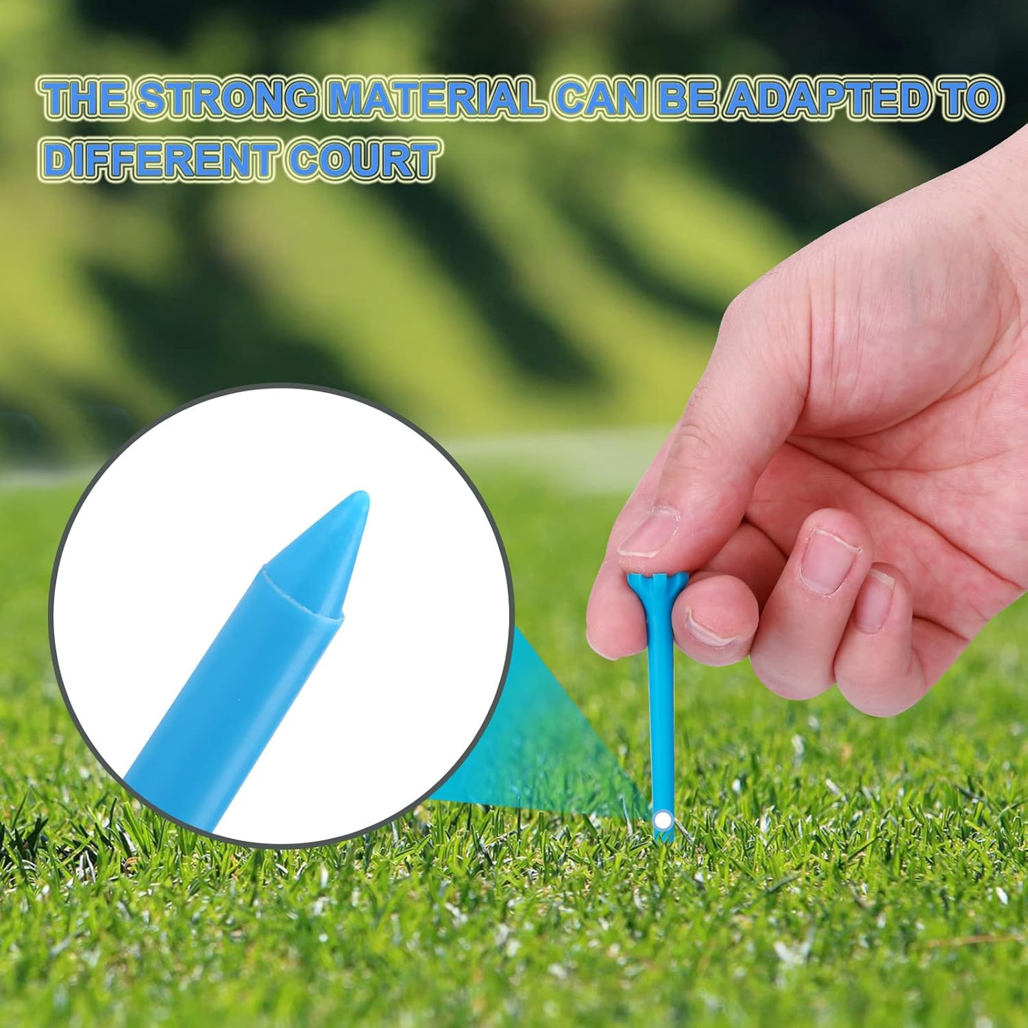 review GFGL Golf Tees Plastic 2-3/4 Inch New 7 Prongs Durability and Stability Golf Tee Reduced Friction & Side Spin Pack of 100