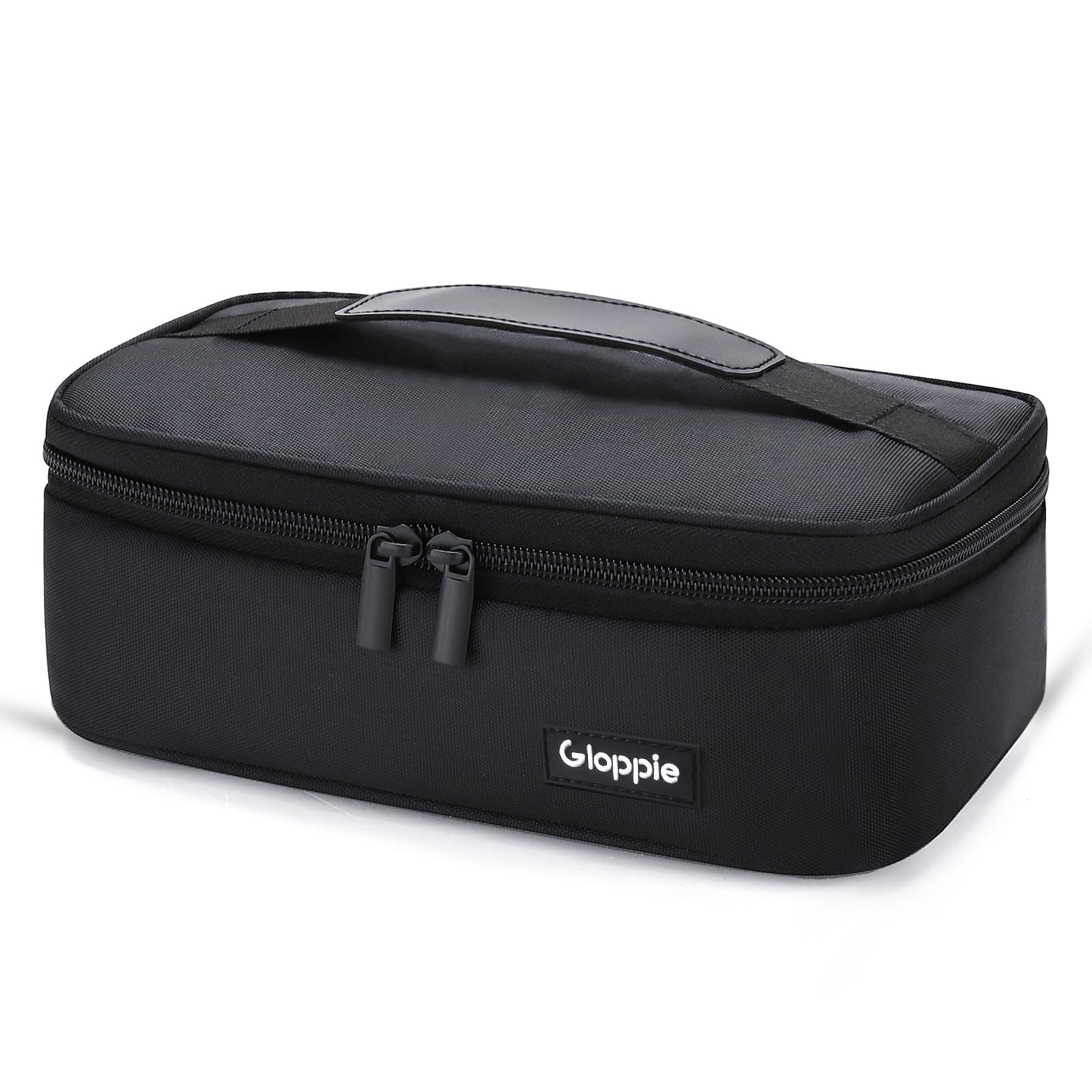 Gloppie Small Lunch Bag for Men Women Insulated Lunch Box Mini Lunch Box Kids Lunch Box Bag for Adults Portable Cooler Bag Reusable Snack Bag Black