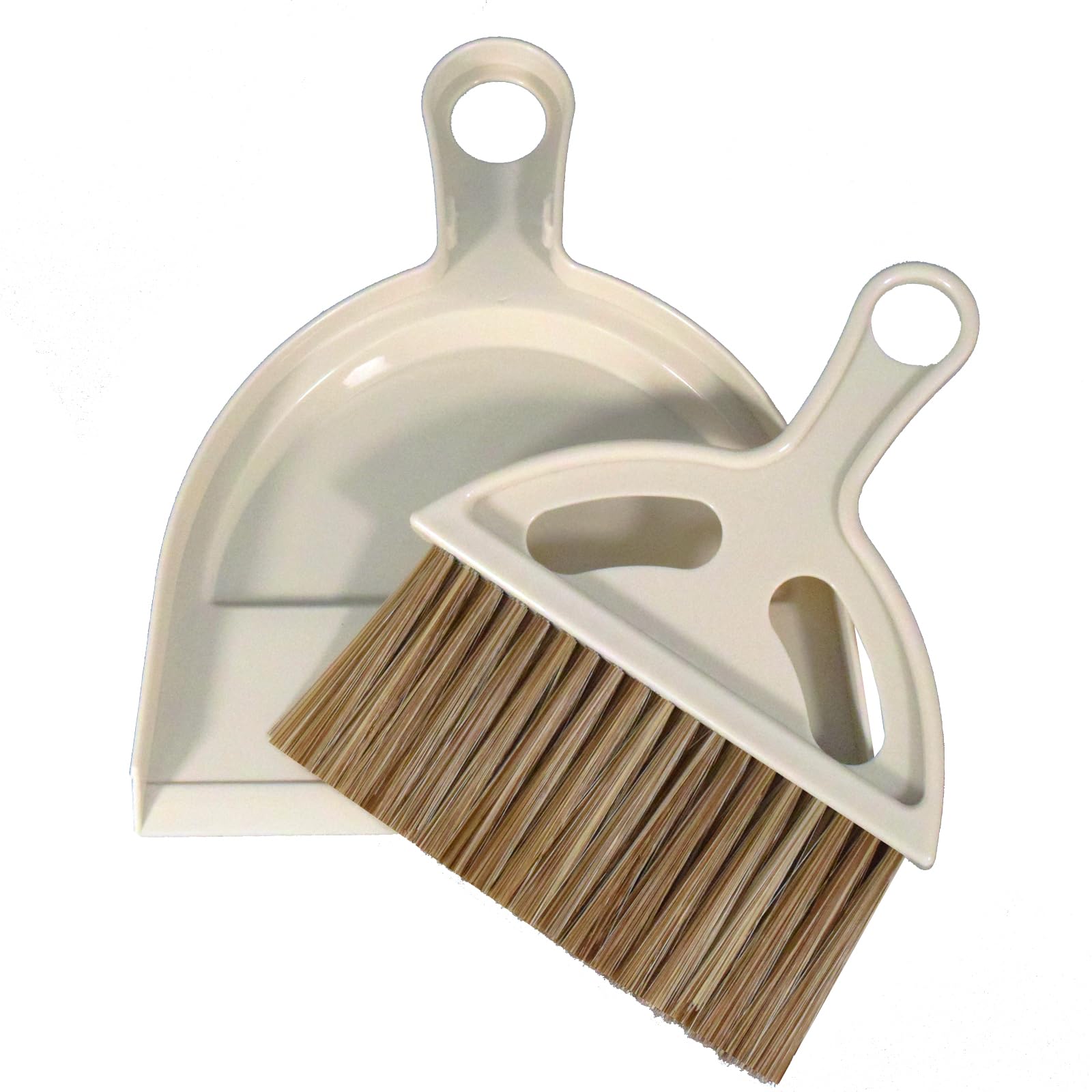 BSMstone Mini Broom and Dustpan Set Hand Broom with Dustpan Portable Housekeeping Cleaning Tools for Desk,Counter,Sofa,Kitchen,Office,Nest (Off White)