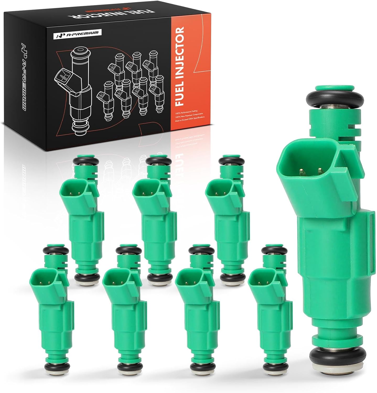 A-Premium Set of 8 Fuel Injectors Compatible with Dodge Ram 1500 2500 3500, Dakota 1996-1999, Durango 1998-1999, Ram 2500 3500 Van 1999, B1500 B2500 B3500, Replace# 0280155789