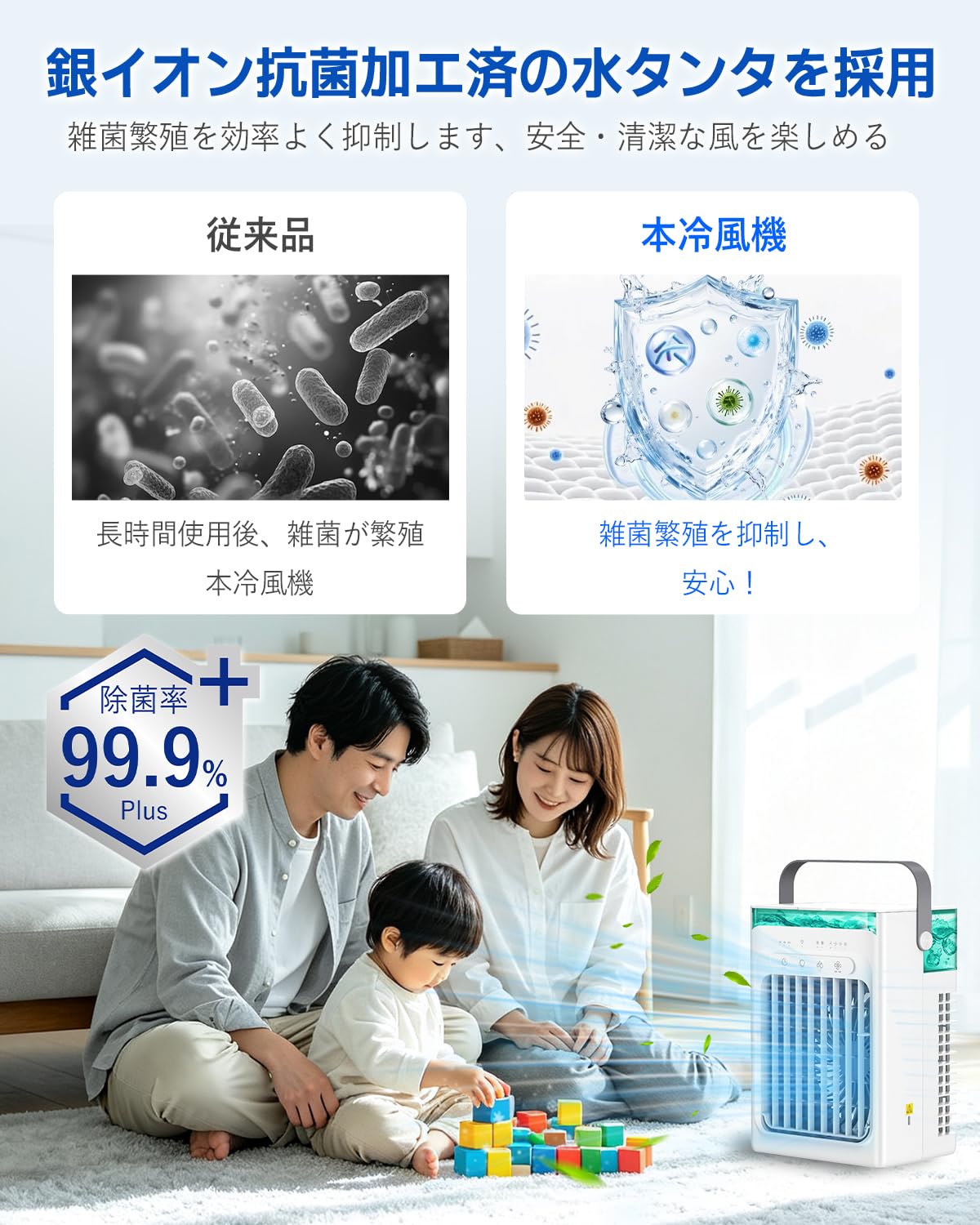 Amazon.co.jp: 冷風機 冷風扇 卓上クーラー【冷感アップグレード・強力