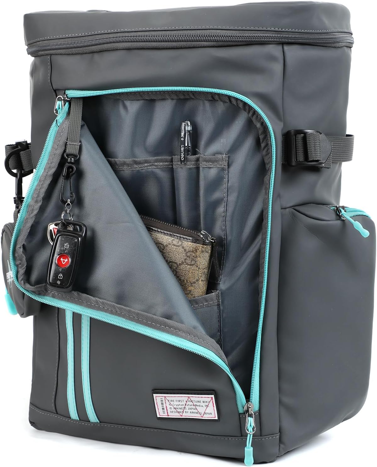 FIREFIRST X Hatsune Miku New Collaboration 19.3L Laptop Backpack,with a Mini Storage Bag,Miku Bag for Cosplay and Concert