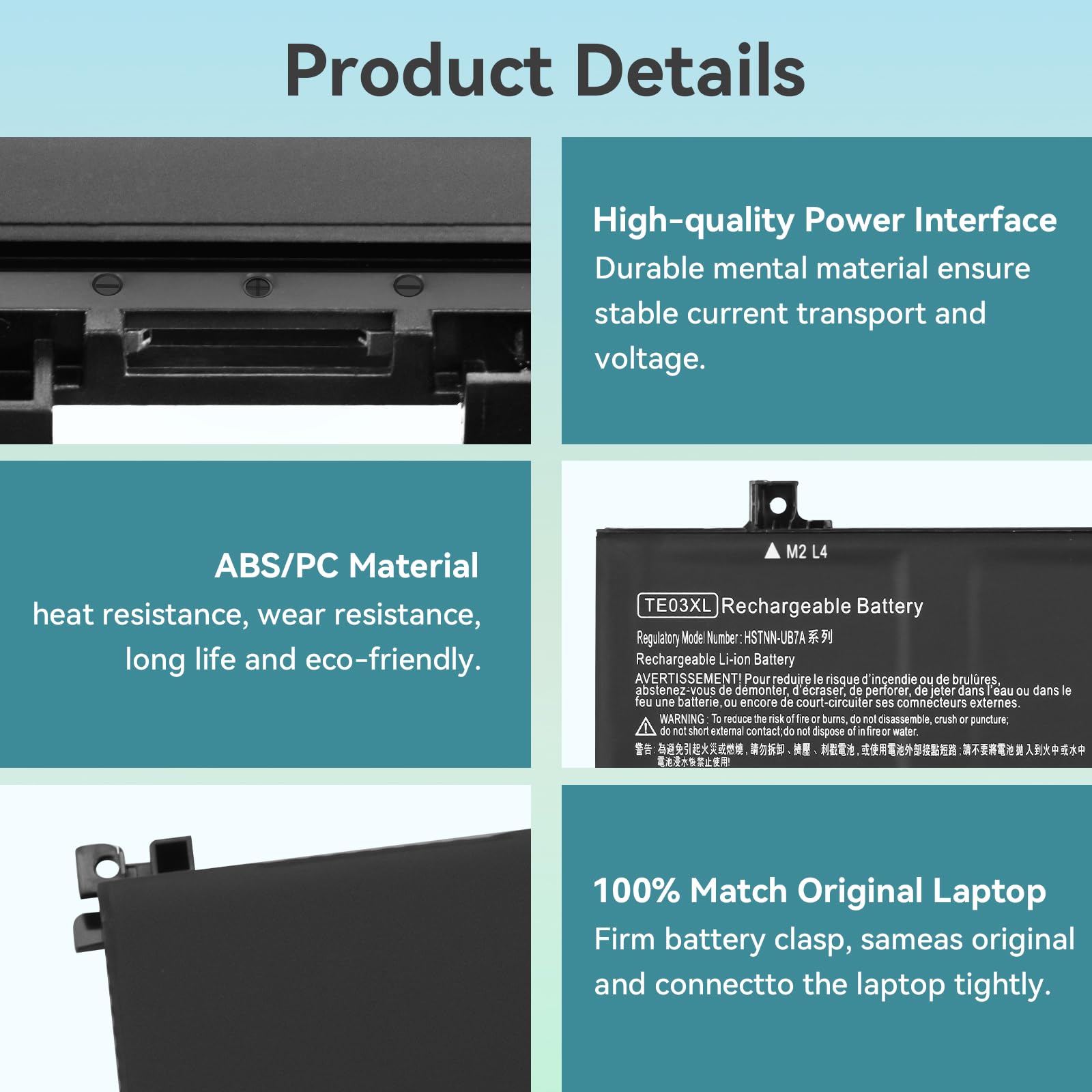 K KYUER TE03XL Batteria per HP Omen 15-ax000 Pavilion 15-bc000 15-bc000ng bc003ng bc004ng bc005ng bc006ng bc009ng bc011ng 15-ax007ng ax003ng ax000nl ax005ng ax001ns ax008ns ax038nf ax009ng TPN-Q173