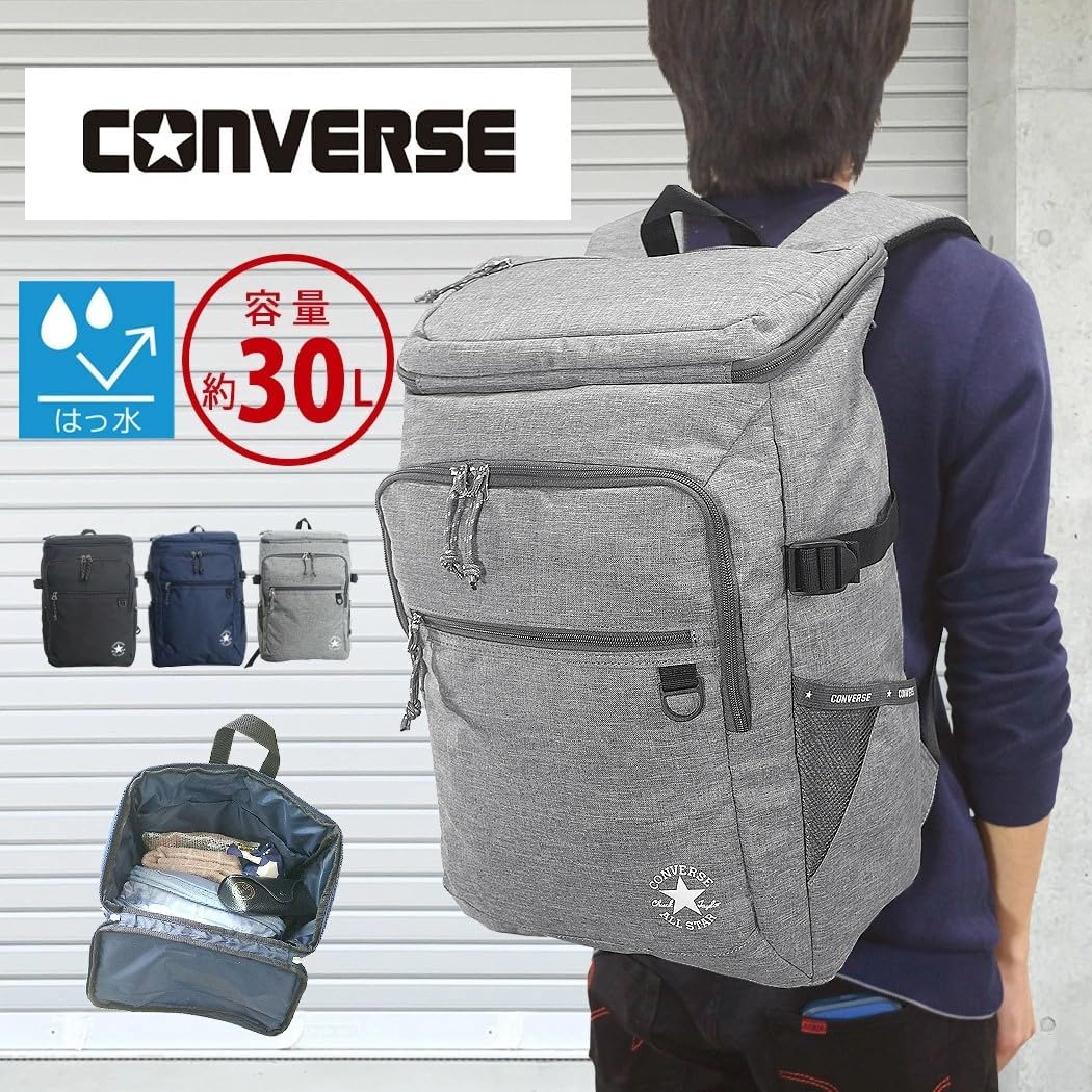 [Lieben chama] 2025年モデル リュックサック スリムロゴ 30リットル 撥水 ボックス型 B4サイズ リュック バ