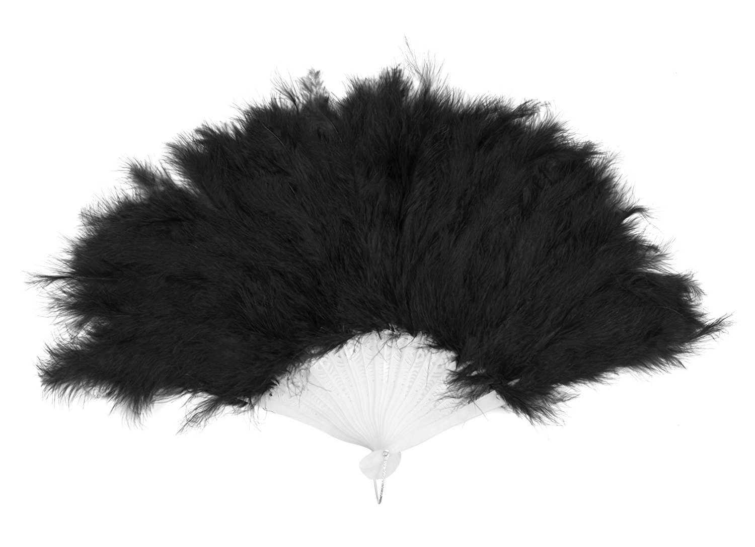 Feather Fan Black Accessory for Fancy Dress