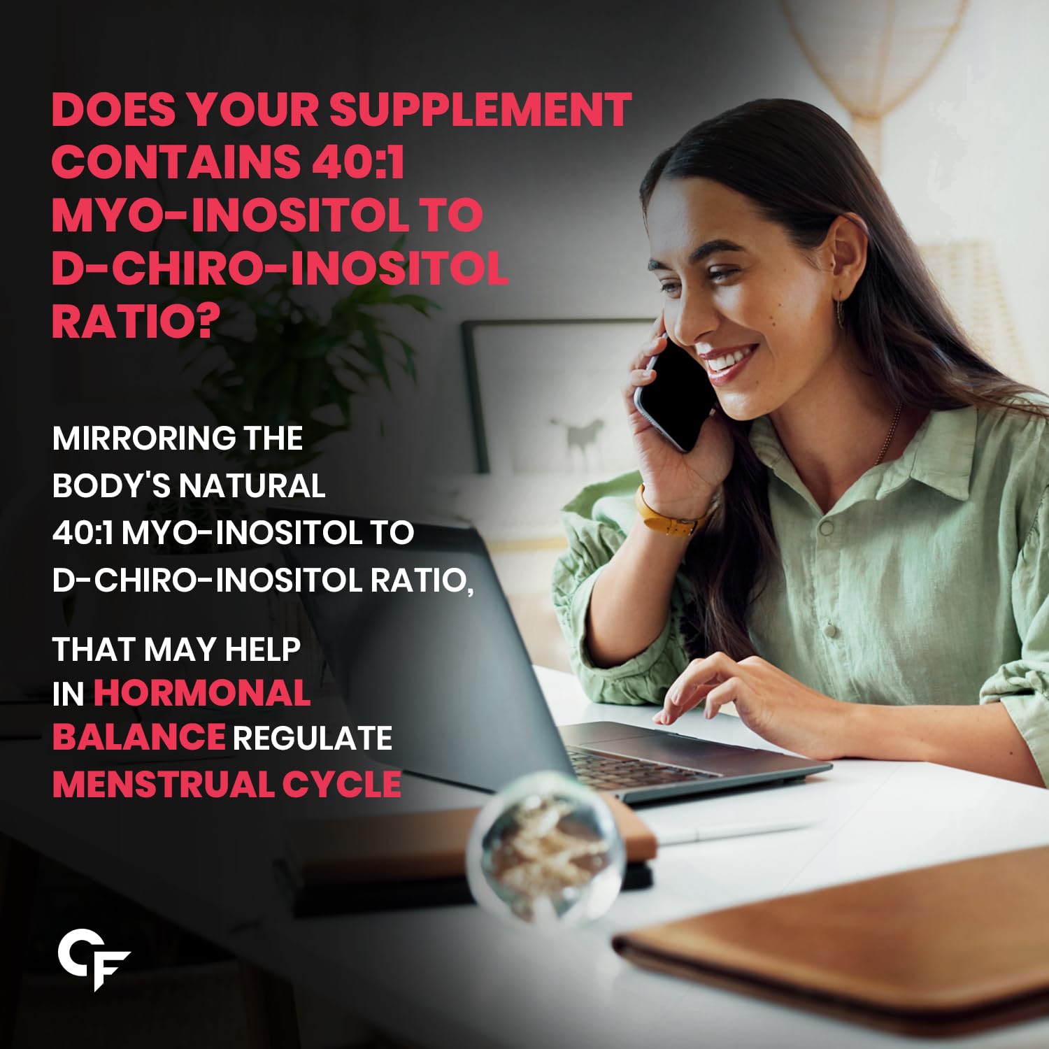 Carbamide Forte PCOS Supplements for Women with 40:1 Ratio of Myo Inositol to D Chiro Inositol | Inositol Supplement for PCOS - 60 Veg Orange Flavoured Gummies, 275 Grams 4