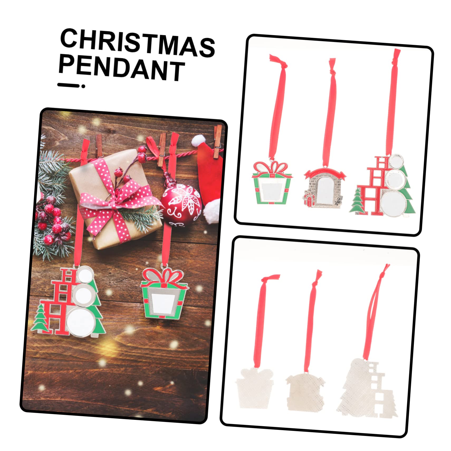 TOPBATHY 12 STK Christbaumschmuck Weihnachtsdekoration Zum Aufhängen Sublimationsrohlinge Weihnachts-Layout-Requisite Sublimationsanhänger Personalisierter Weihnachtsschmuck