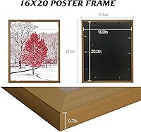 Vista 72 de Dark Brown 12x18 Frame Set of 3 - Rustic Woodgrain 12 x 18 Poster Frame with Plexiglass for Wall Gallery Display, 12x18 Picture Frame for Puzzles