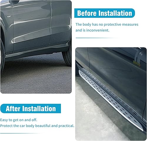 Miniatura 4 de ECCPP Estribos aptos para Land Rover LR3, 2010-2016 para Land Rover LR4 Sport Utility 4 puertas escalones Nerf barras de plástico y aluminio