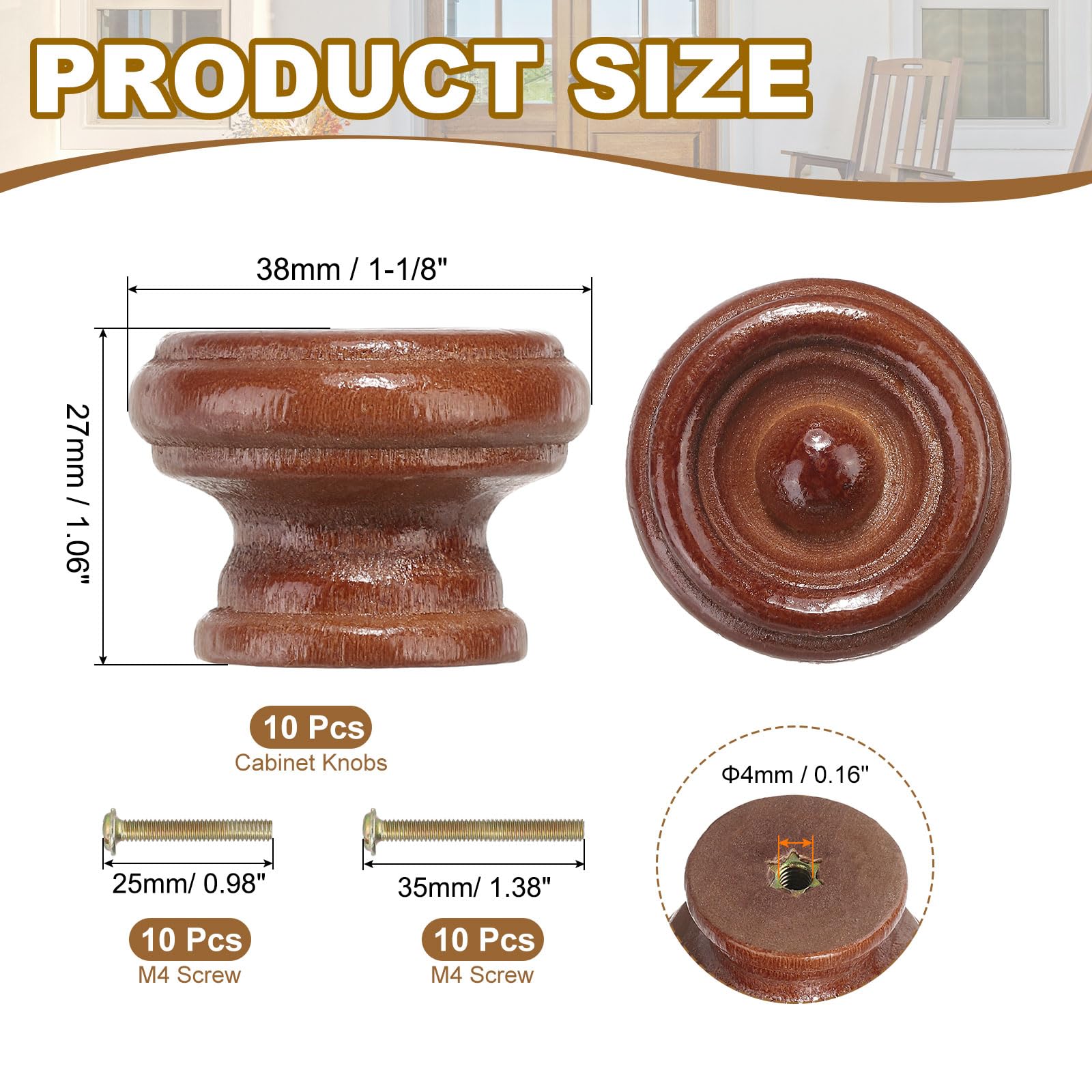 PATIKIL 1-1/8 Inch Knobs - Image 2