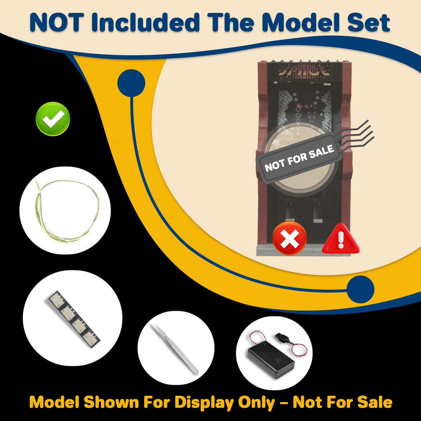 LocoLee Led Light Set Compatible with Lego 40805 Arcade Machine Led Decoration Lighting Kit Compatible with Lego 40805 Building Blocks Model,Only Lights Set,No Model - Image 2