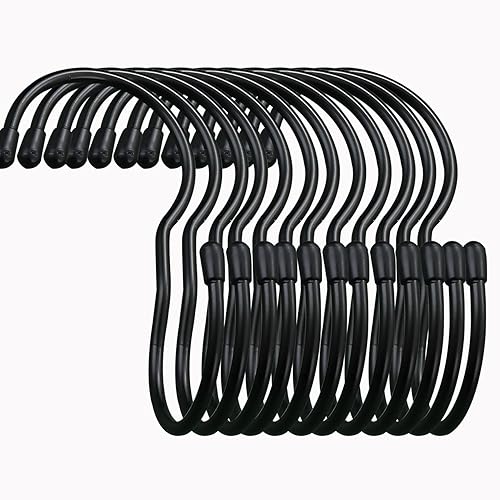 12 ganchos de metal en forma de S de 90 grados, ganchos en ángulo de giro para bolsos, jeans, plantas, macetas, sartenes, tazas, toallas y bolsas