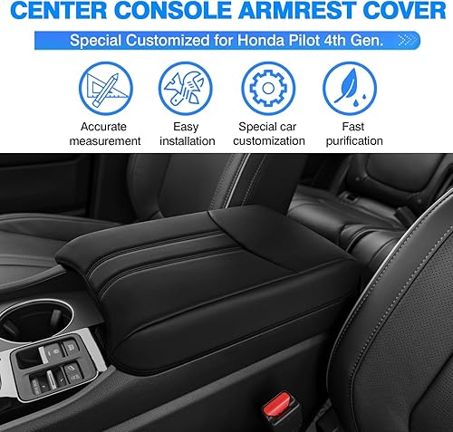 Miniatura 2 de Autorder Funda de consola central para Honda Pilot 2023 2024, accesorios para reposabrazos, funda antiarañazos, almohadilla de consola media,