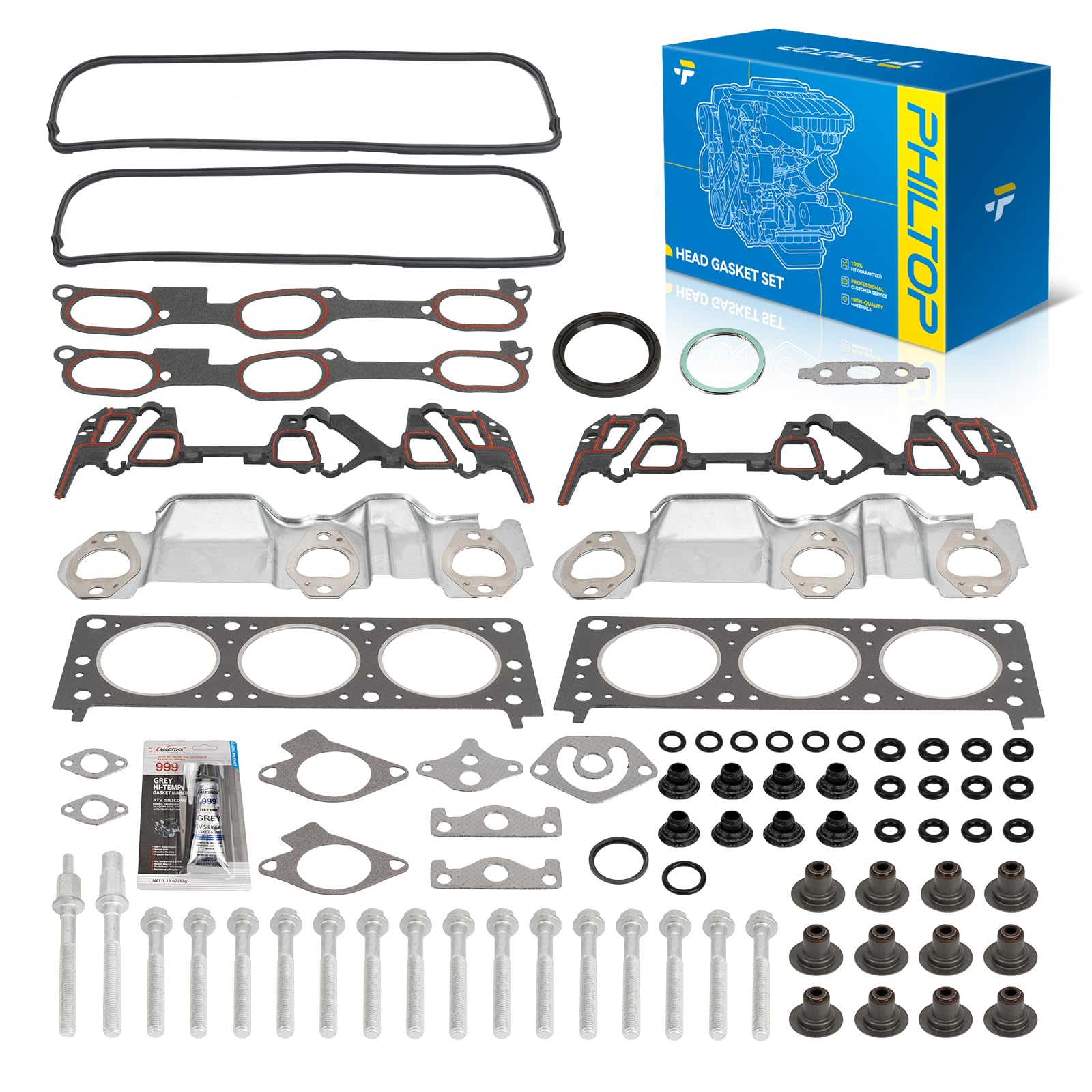 PHILTOP Head Gasket Kit for Impala 2000-2005 3.4L, Grand Am 1999-2005 3.4L