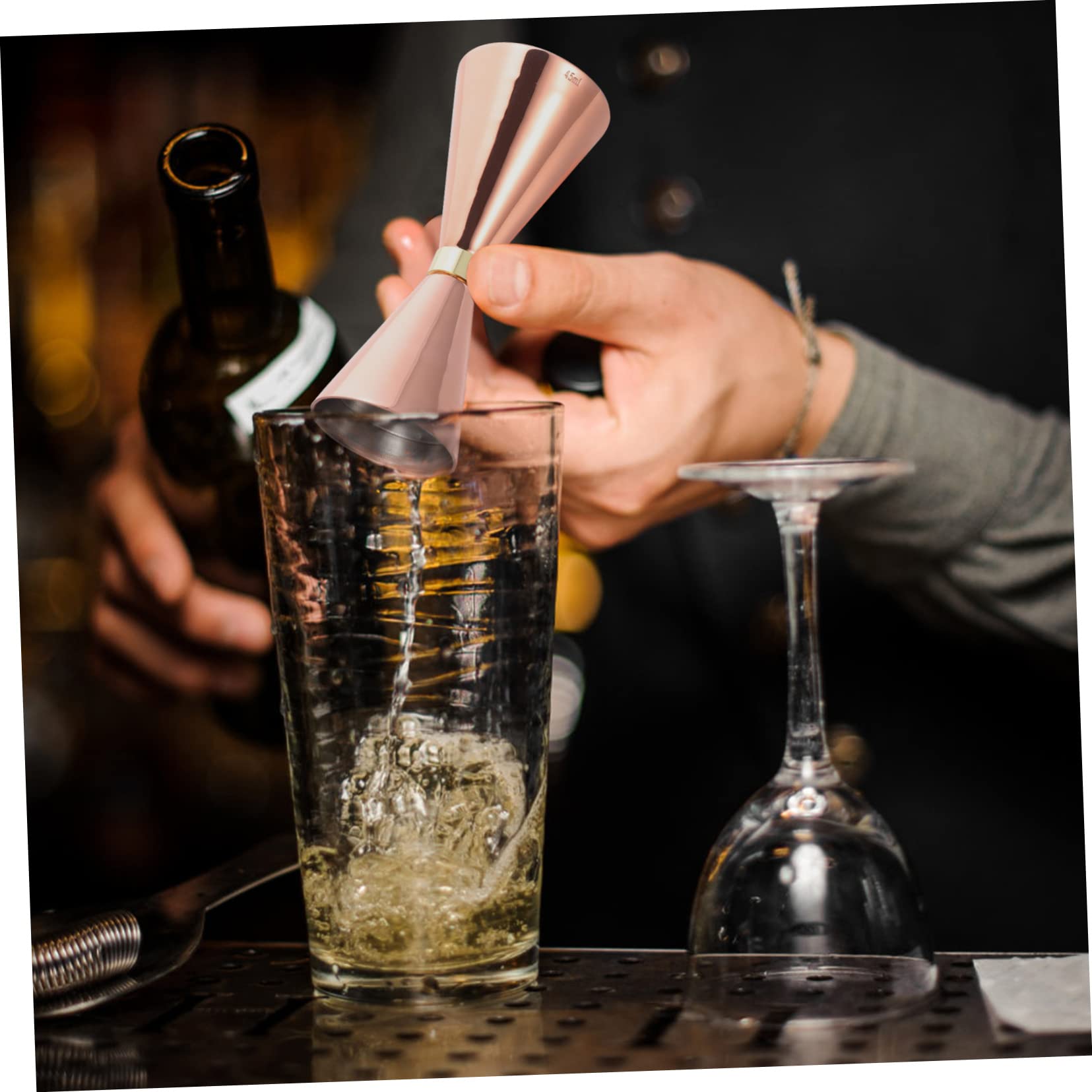 MAGICLULU 3pièces Tasse à Mesurer Acier Inoxydable Jigger De Cocktail Précis Outil De Barman Réutilisable pour Créations De Boissons