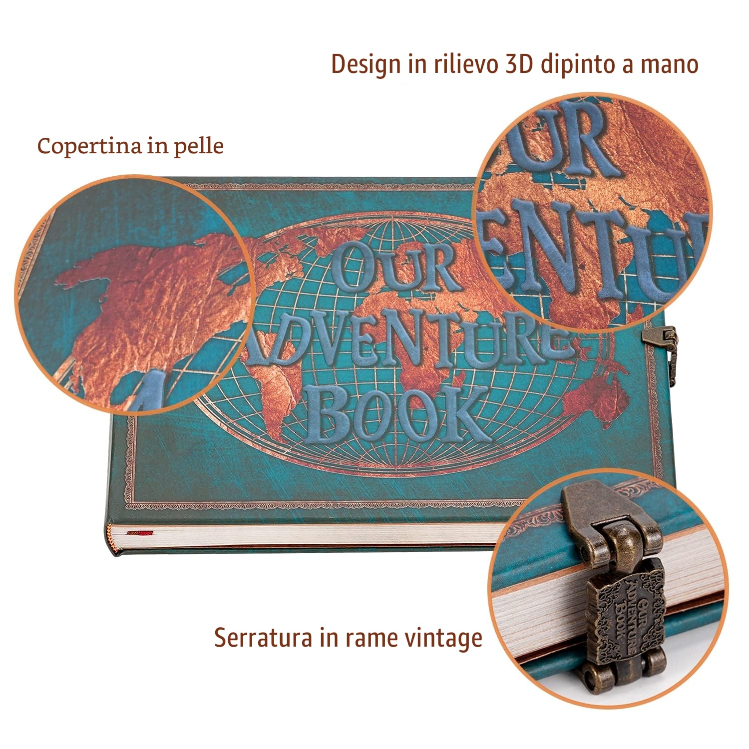 Album fotografico da personalizzare, grande formato con 180 pagine