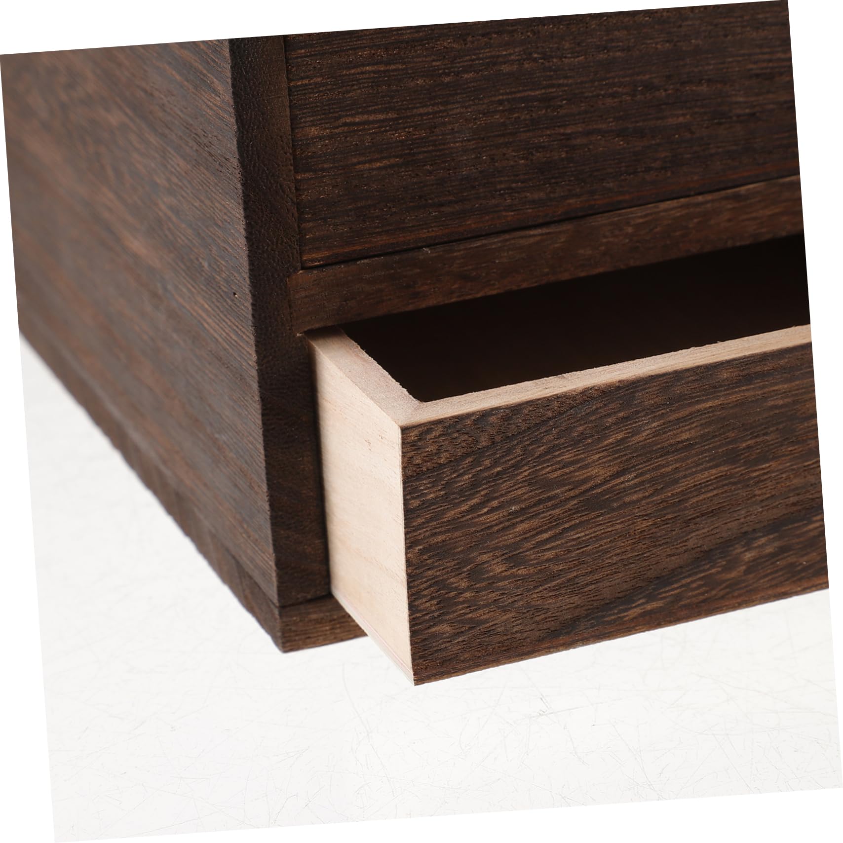 Vintage Holz Aufbewahrungsbox Mit Schublade Schreibtisch-Organizer Für Schlafzimmer Büro Und Wohnzimmer Leichte Und Praktische Holzkommode Für Schmuck Und Geschenke