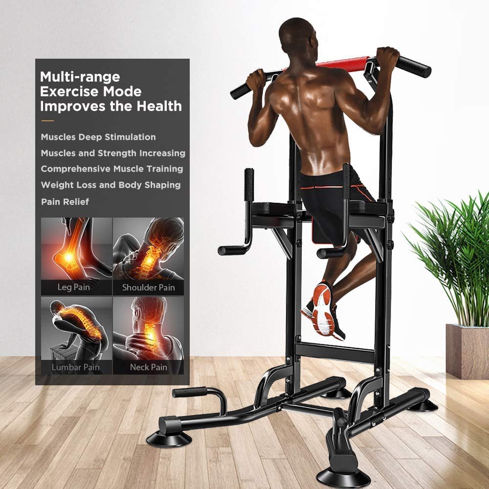 Yoleo Adjustable Power Tower Multi Function Pull up Station for