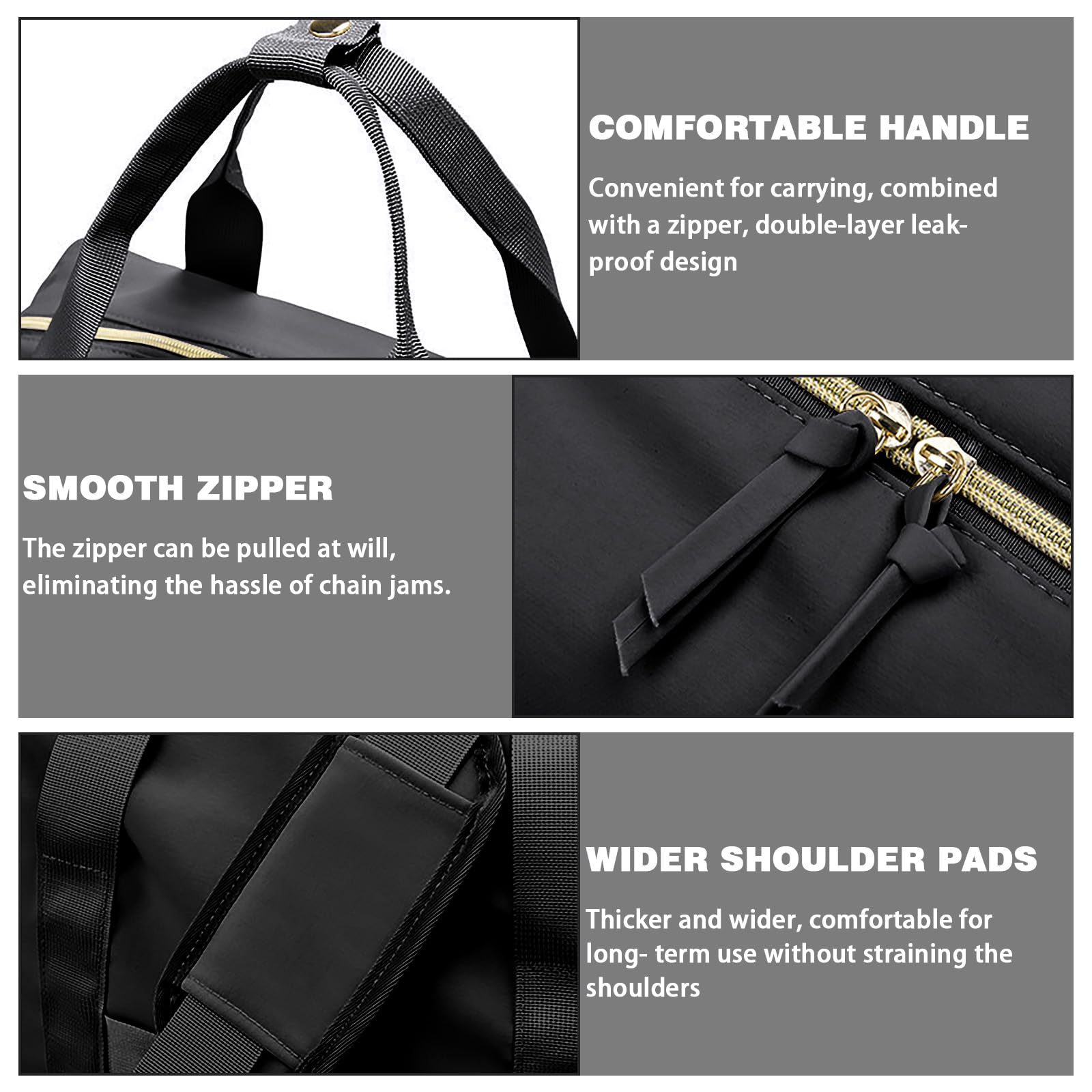 Bolso cambiador multifuncional grande, bolso de hombro con estuche para chupete, bolso cambiador impermeable para viajes, playa, uso diario