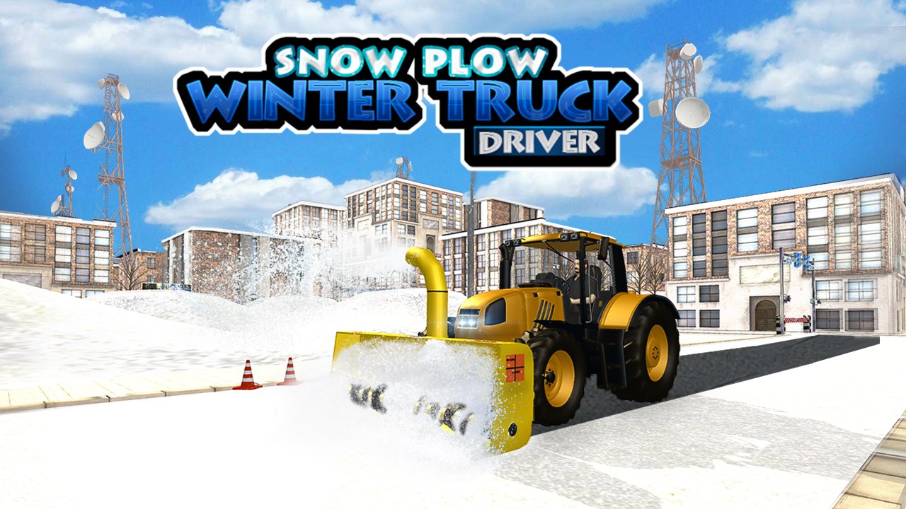 Winter Truck Driver Snow Plow Machine Driving 3D Simulator Game 2023