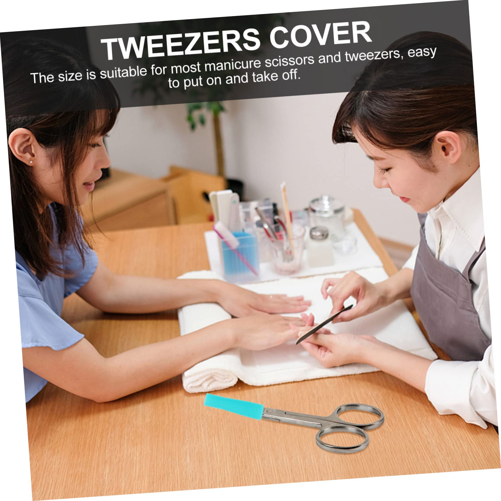 60 Pz Custodia Protettiva Per Cesoie Per Pelle Morta Copertura Del Manico Della Pinza Per Cuticole Copertura Del Manico Delle Forbici Per Cuticole Lama Gel Di Silice Manicure