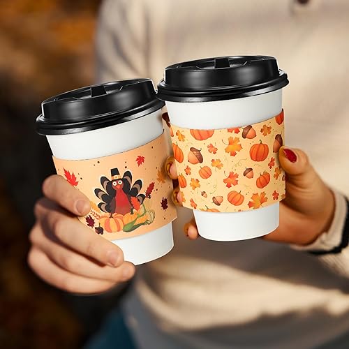 Miniatura 2 de Meanplan Tazas de café desechables de Navidad de 12 onzas con tapas, popotes y fundas de papel de Navidad, tazas de papel de café con tapas planas