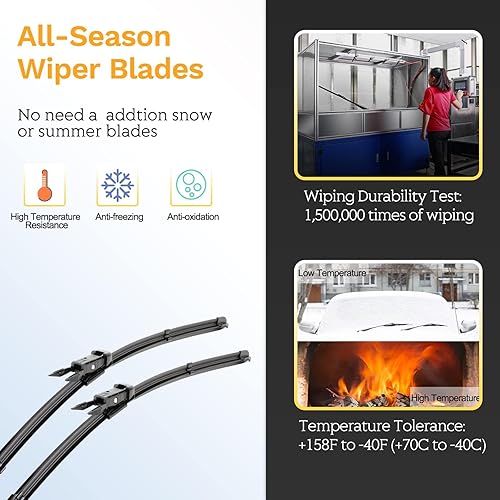 Miniatura 6 de Escobillas de repuesto para limpiaparabrisas de 26 pulgadas, 22 pulgadas, 11 pulgadas para Ford Explorer 2022, 2021, 2020, 2019, 2018-2011, prémium