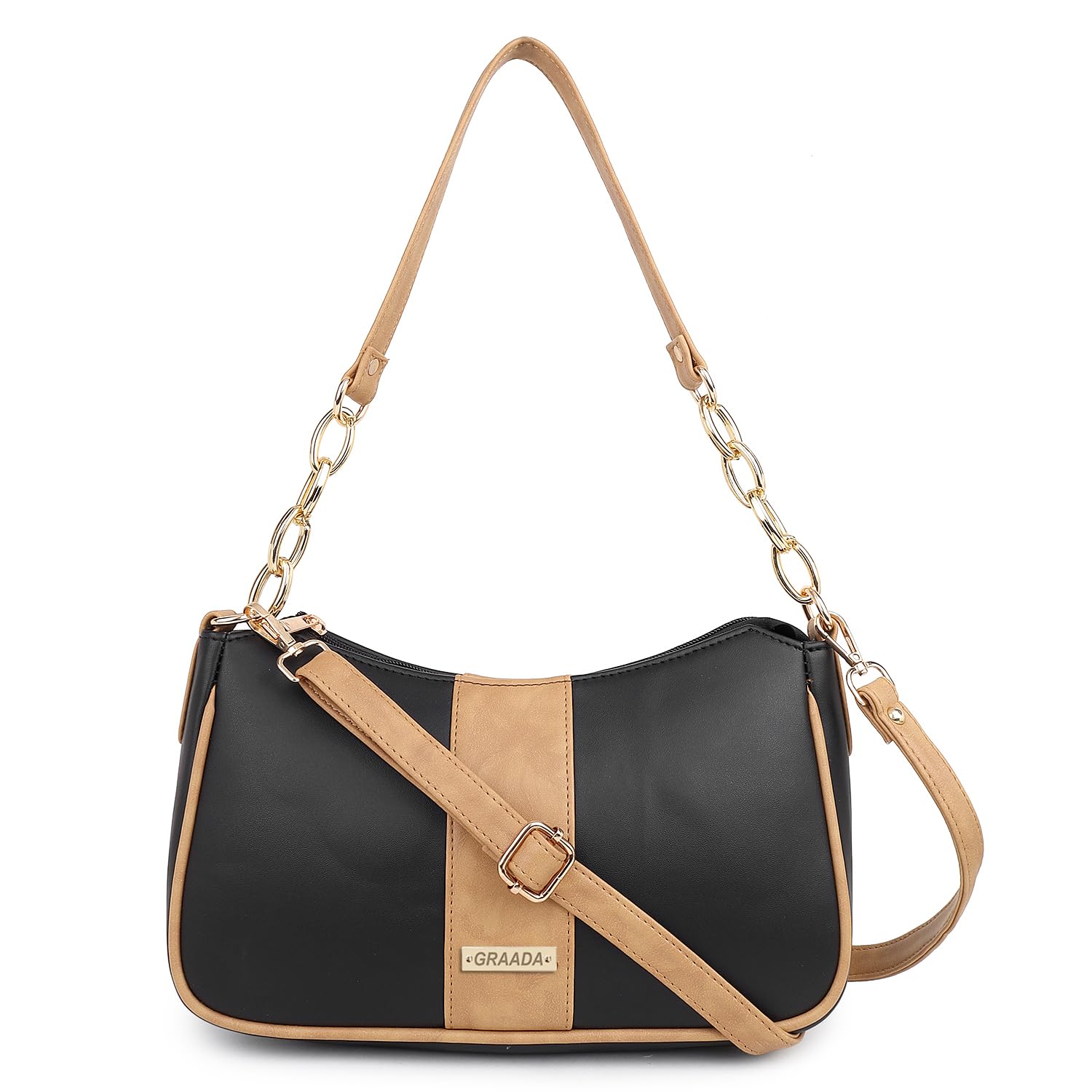 GRAADA Synthetic Leather Stylish Trendy Side Unique Design Shoulder Crossbody Sling Bag For Women (B0CTKSN8ZF) Amazon Price History, Amazon Price Tracker