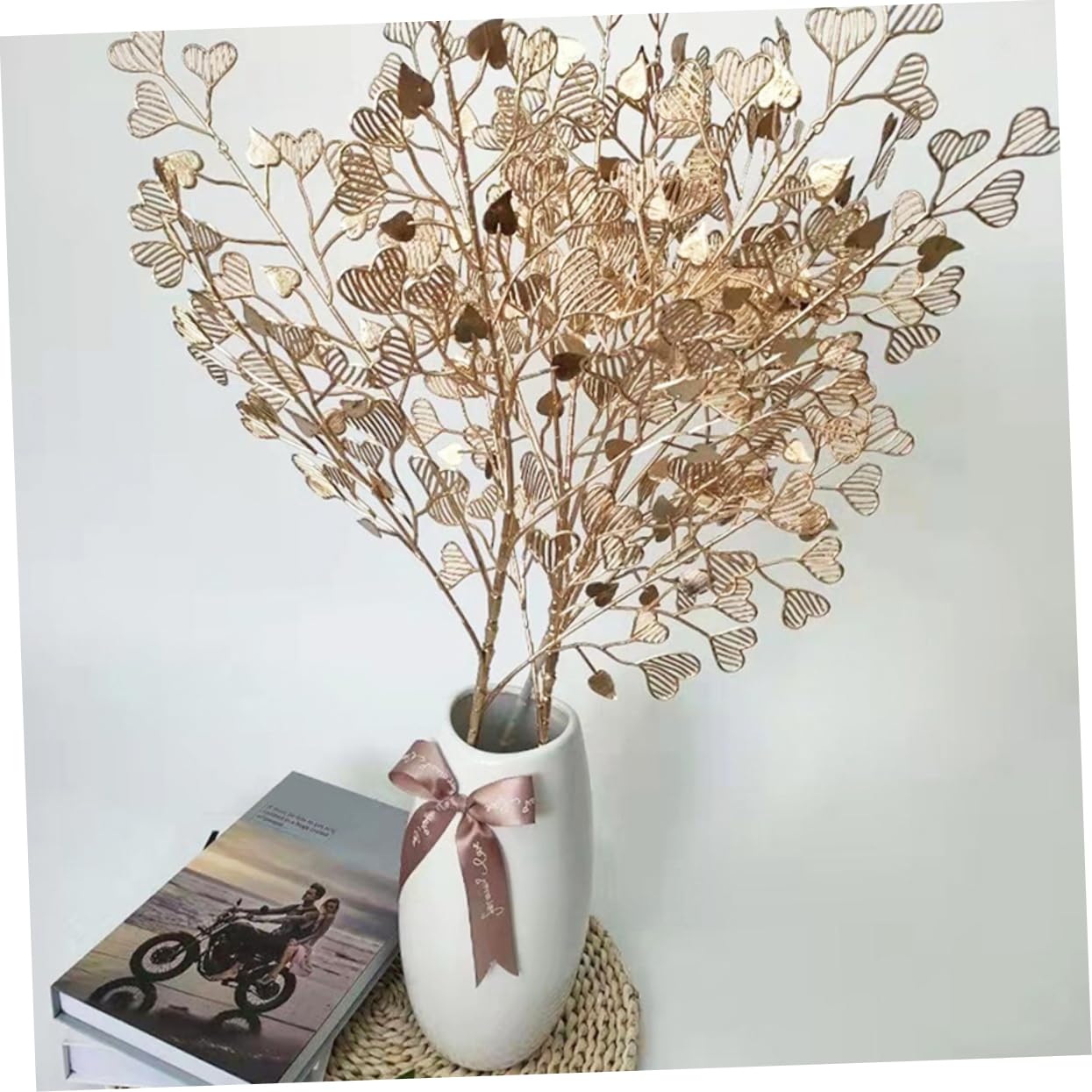 Ciieeo 16 Piezas Ramo De Corazón De San Valentín Flores Falsas Dia De San Valentin Decoración De Plantas Ramos De Novia Decoraciones De Boda Decoración De Mesa Flor Artificial El Plastico
