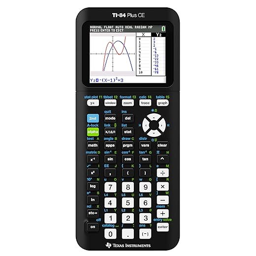 Texas Instruments TI-84 Plus CE Color Graphing Calculator, Black