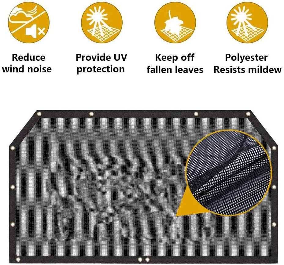 JeCar Roof Sunshade Durable Polyester Top Cover Provides UV Protection for Jeep Wrangler 1997-2006 TJ