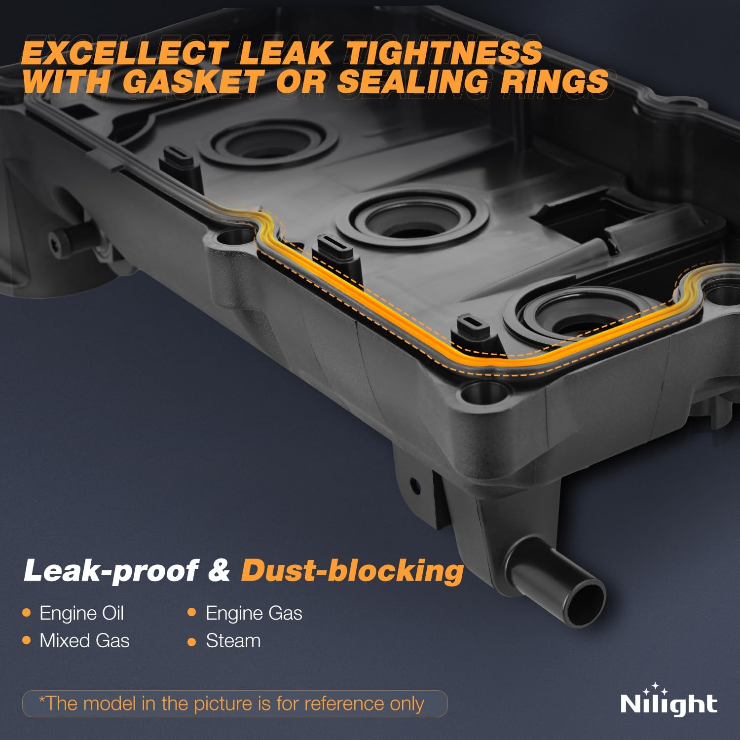 Nilight Engine Valve Cover Set for Nissan Altima S SL 2002 2003 2004 2005 2006, Base 2002-2004 2006, for Sentra S 2004, Engine Valve Cover for Sentra SER, SER Spec V 2002-2006, 2.5L (Bolts Included)