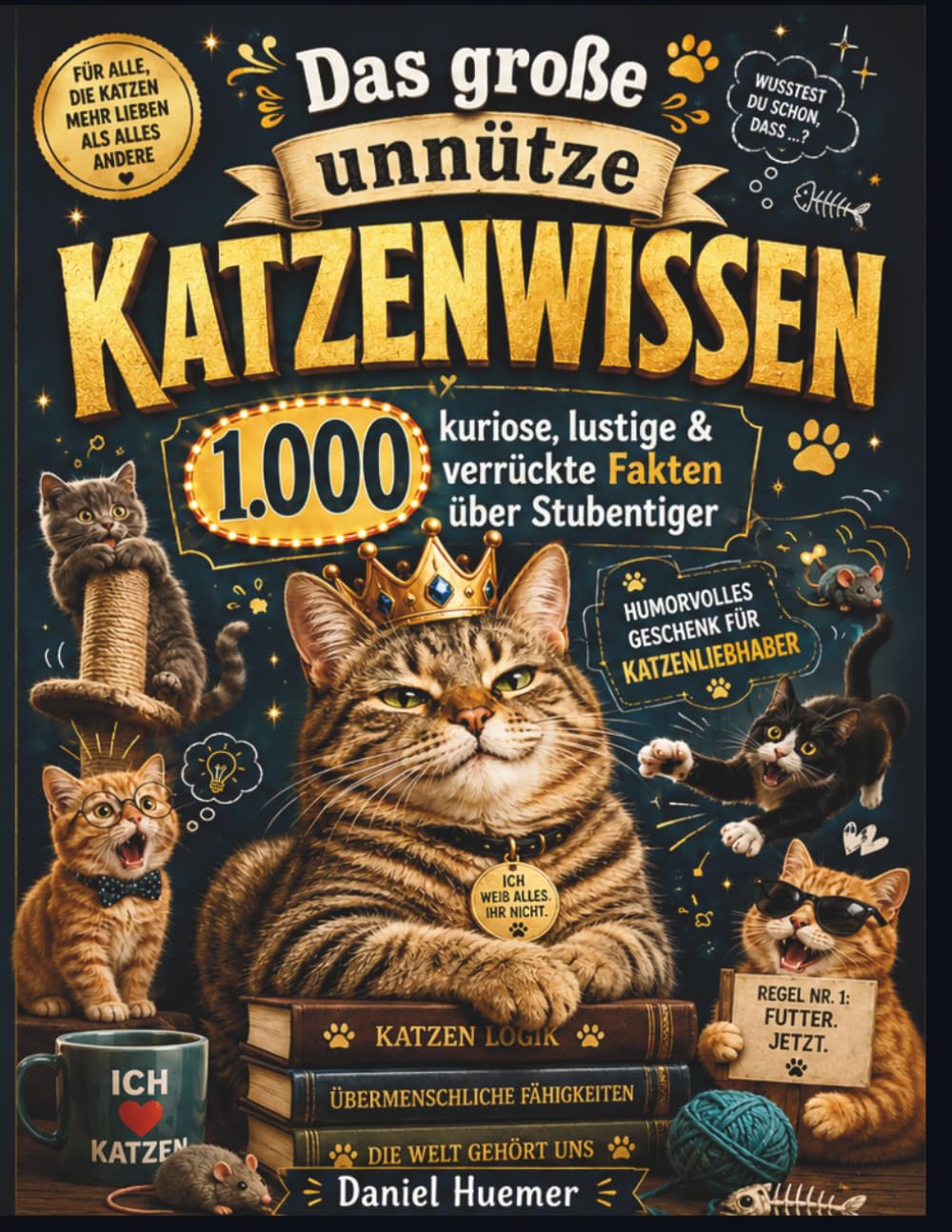 Das große unnütze Katzenwissen: 1.000 kuriose, lustige & verrückte Fakten über Stubentiger | Humorvolles Geschenk für Katzenliebhaber