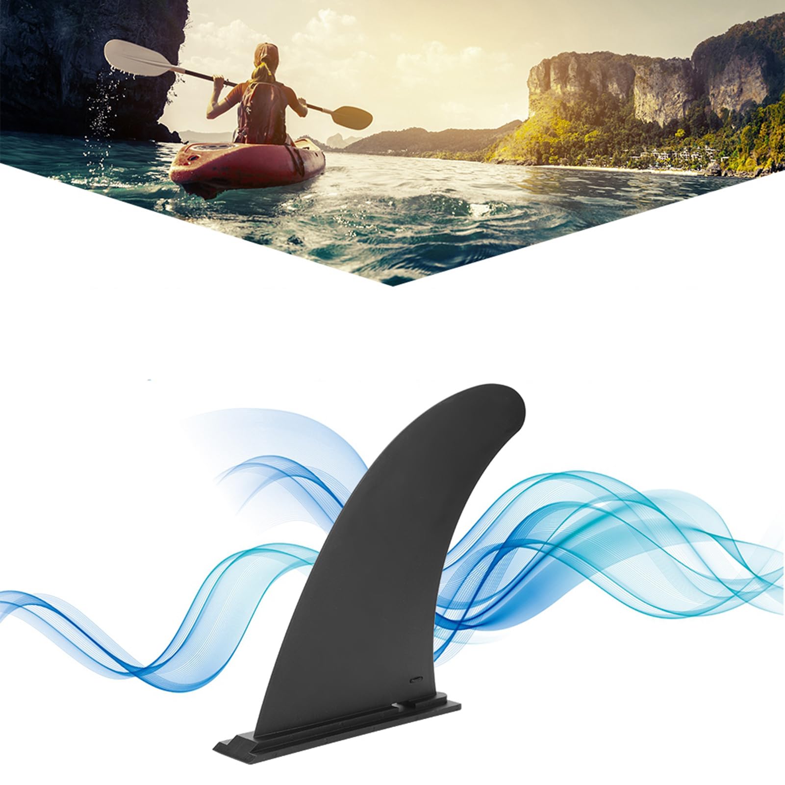 Aileron De Surf Amovible En Plastique – Stabilité, Protection Coque, Pour Kayak Et Canoë