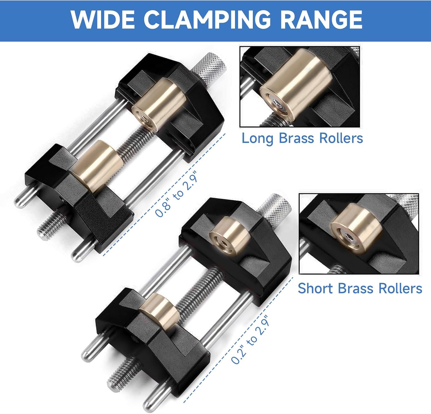 Chisel Honing Guide Tool with Dual Roller, Plane Sharpening Jig Kit, Sharpening Holder Trainer Angle Fixture Kit for Woodworking Tools/Wood chisel sets (Black)