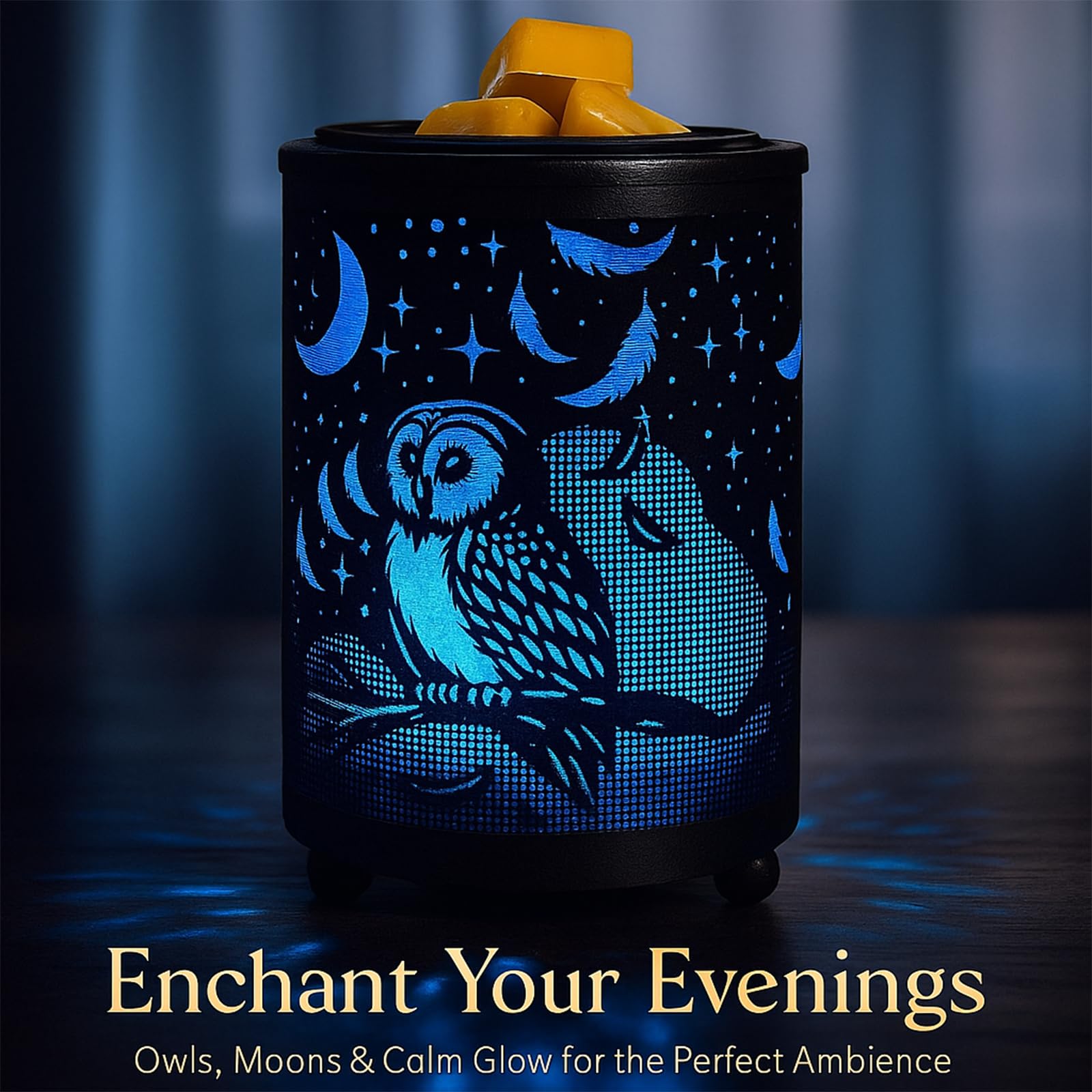 Leyoue Electric Wax Melt Warmer PTC Heating Plate with 7 Colors LED Changing Light Wax Warmer Fragrance Warmer for Home Office Gifts & Decor(): Owl