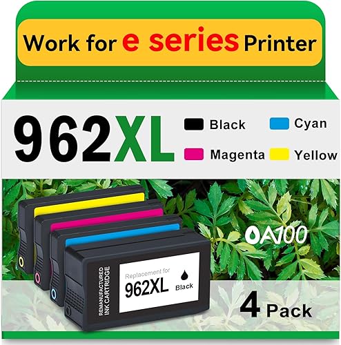 OA100 962XL - Cartucho de tinta remanufacturado de repuesto para impresora HP 962XL para Officejet Pro 9015 9015e 9025 9025e 9018e para impresora HP