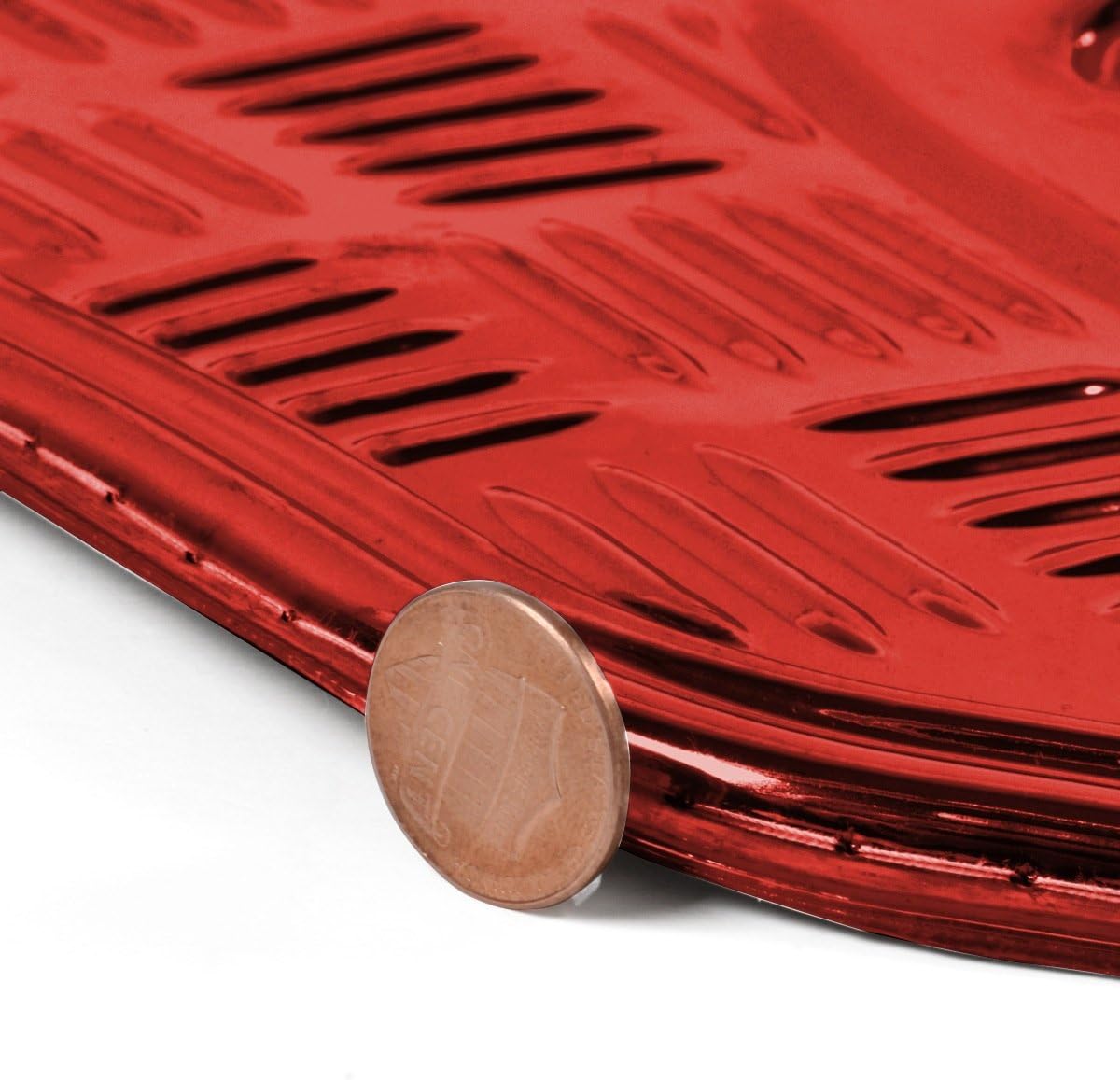 BDK Red All Weather Heavy Duty Car Floor Mats Interior Liners for Auto Van Truck SUV, Fits Front & Rear