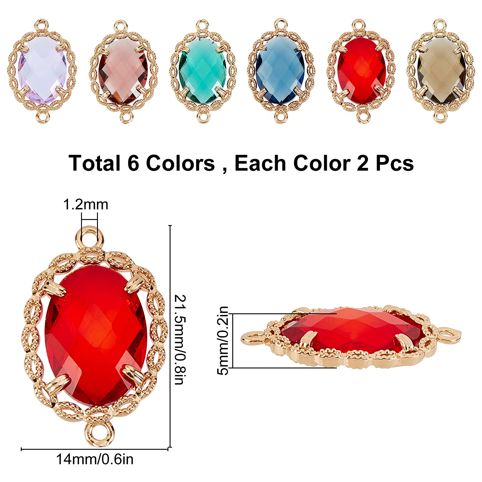 BEEFLYING 100 Pezzi Ferro Filigrana Collegamenti Pendenti Forma Mista Connettori Charms