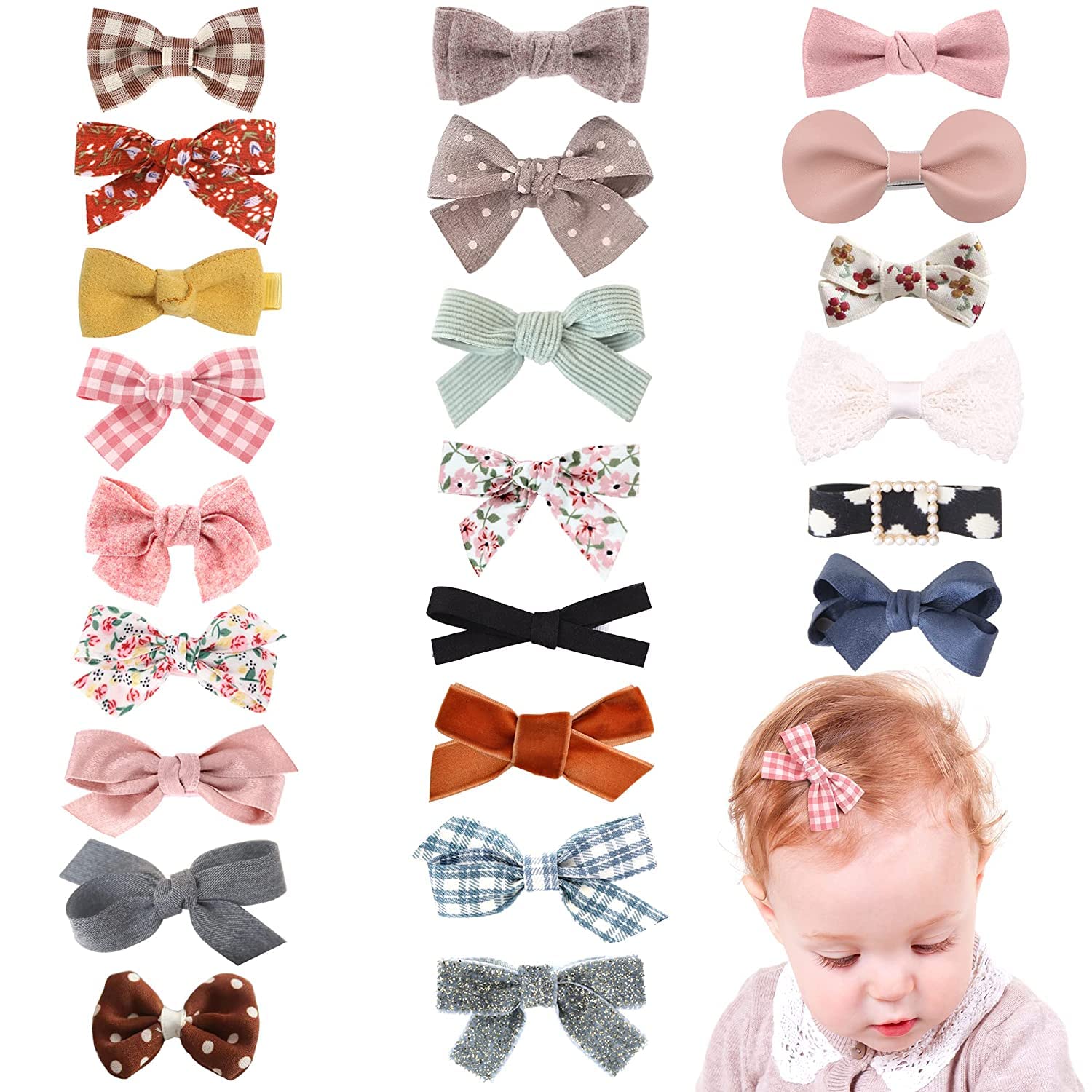 INHEAVEN Stylish Hair Accessories, Hair Bows, Ribbon Bows with Alligator Clip/Hair Pins/Hair Clips For Toddlers/Kids/Baby/Girls/Women. (20 pcs) (B0BZWJD7QB) Amazon Price History, Amazon Price Tracker