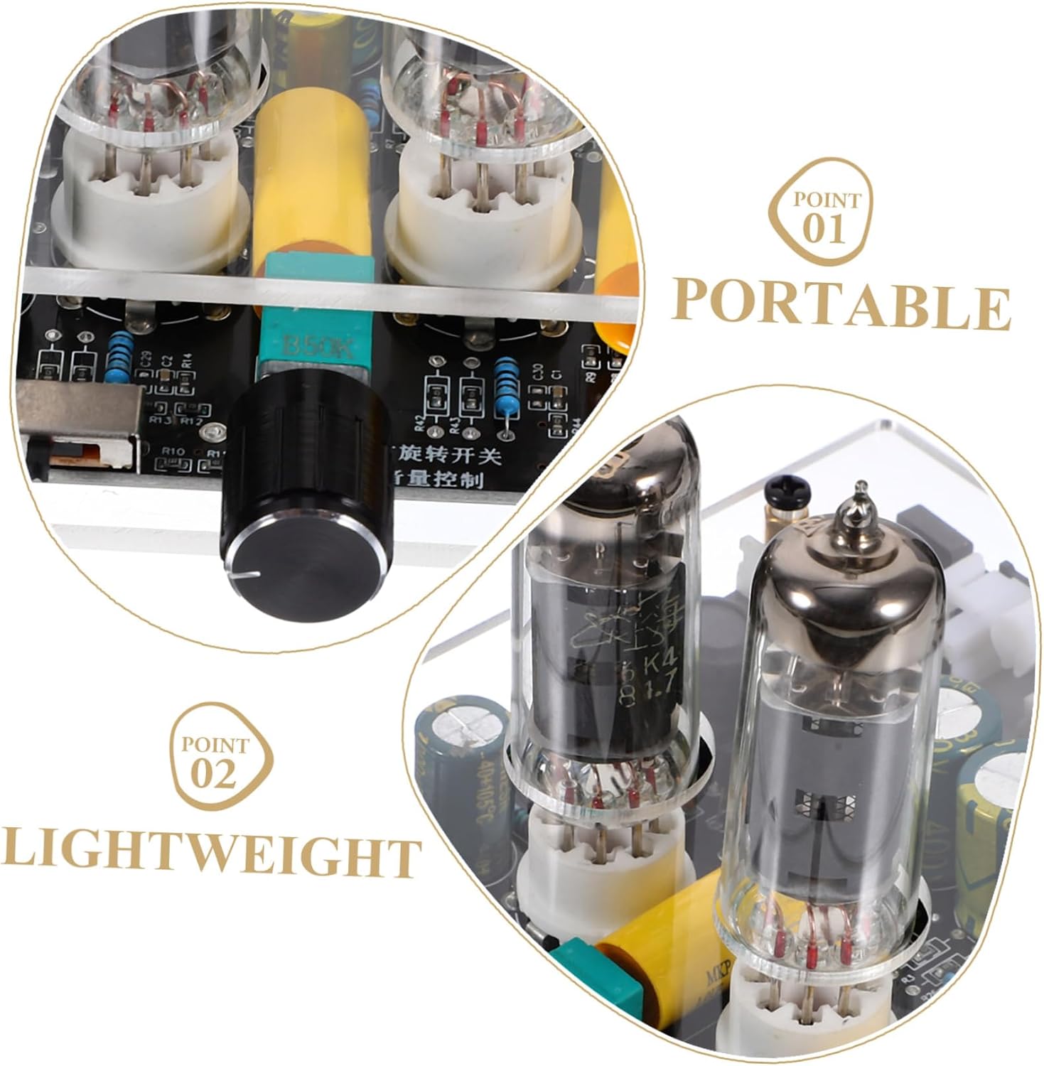 Vacuum Tube Preamplifier for HiFi Stereo Preamp Pure Sound DIY Home Theater System Compatible