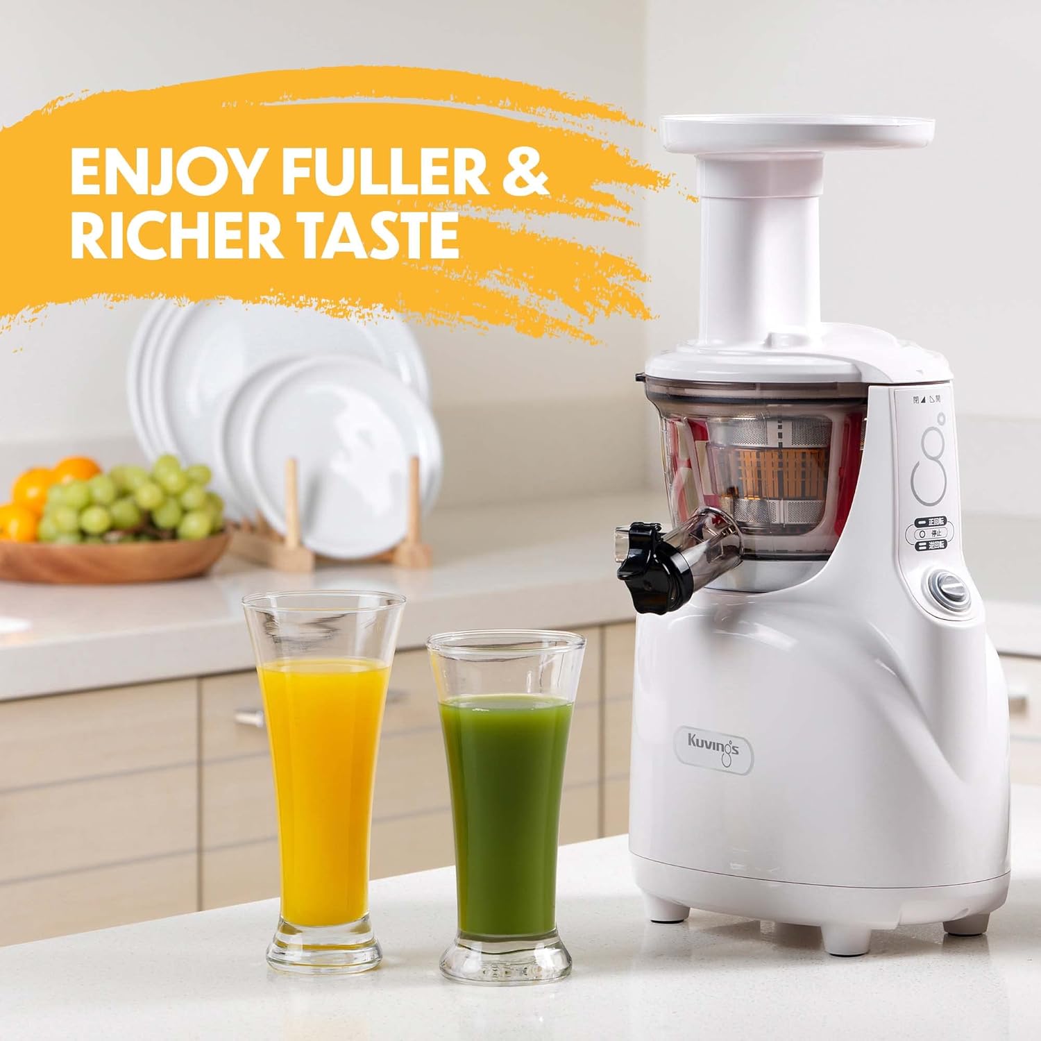 Kuvings Silent Juicer SC Series With Detachable Smart Cap, Silver Pearl