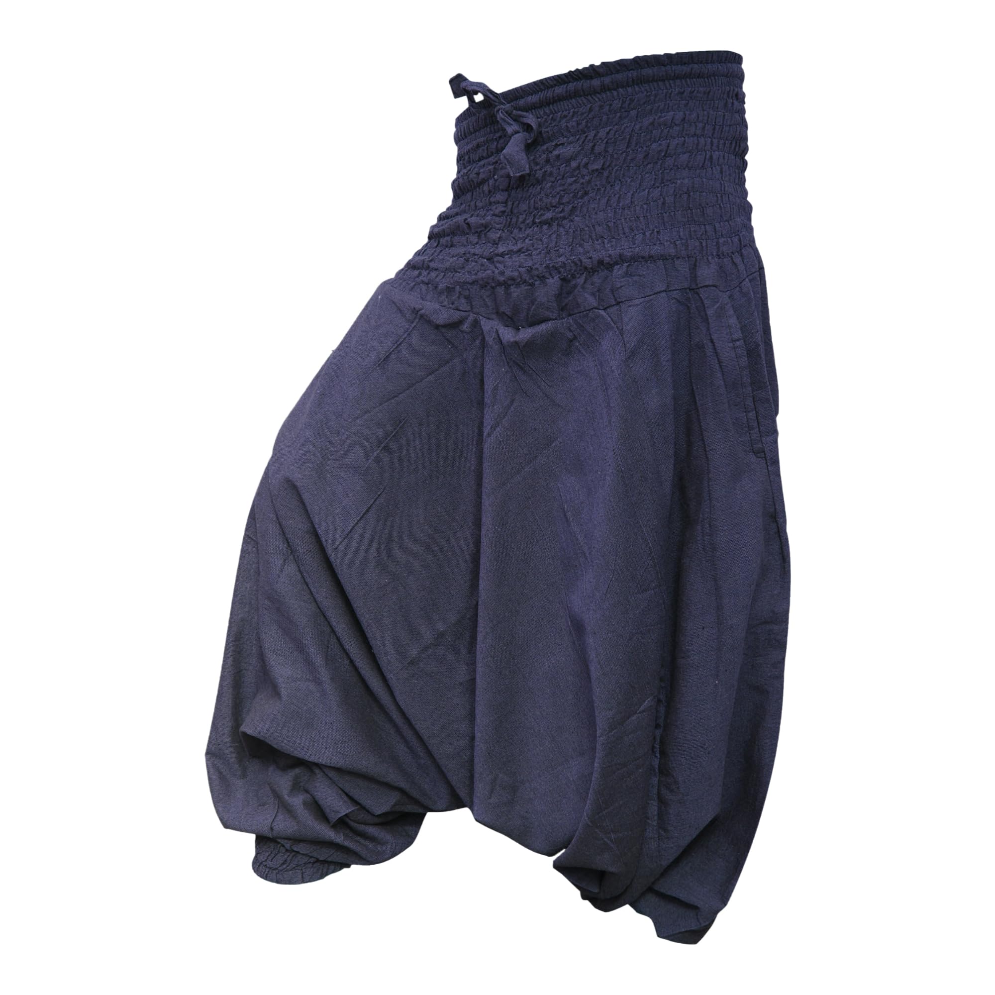 SHOPOHOLIC FASHION Aladdin Harem Pants Boho Baggy Trousers Loose Fit Yoga Hippie Clothes, Blue