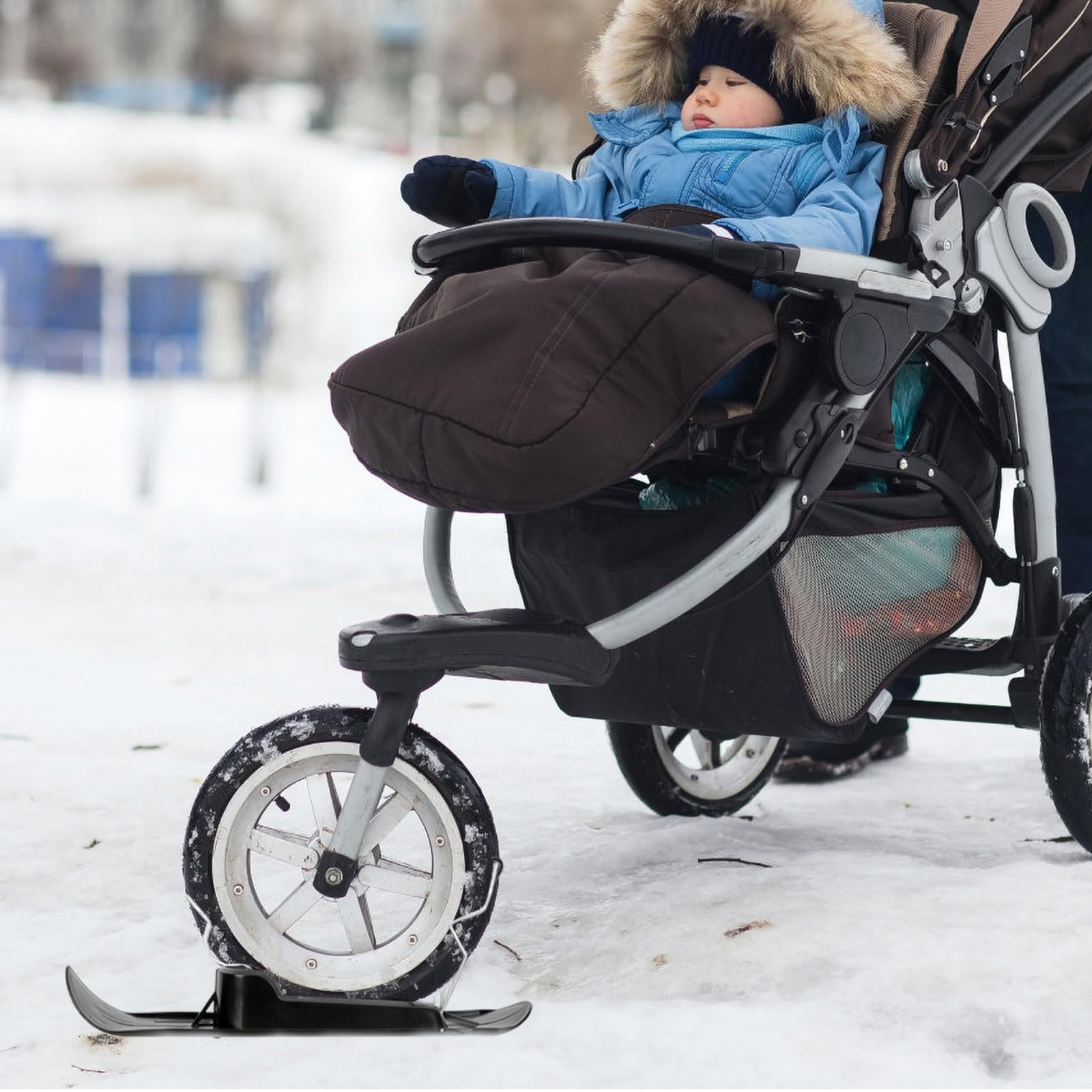ifundom Schneescooter Schlitten 1 Satz aus Kunststoff mit Einfacher Montage und Kälteresistenz Geeignet für Winter und Skifahren im Schnee