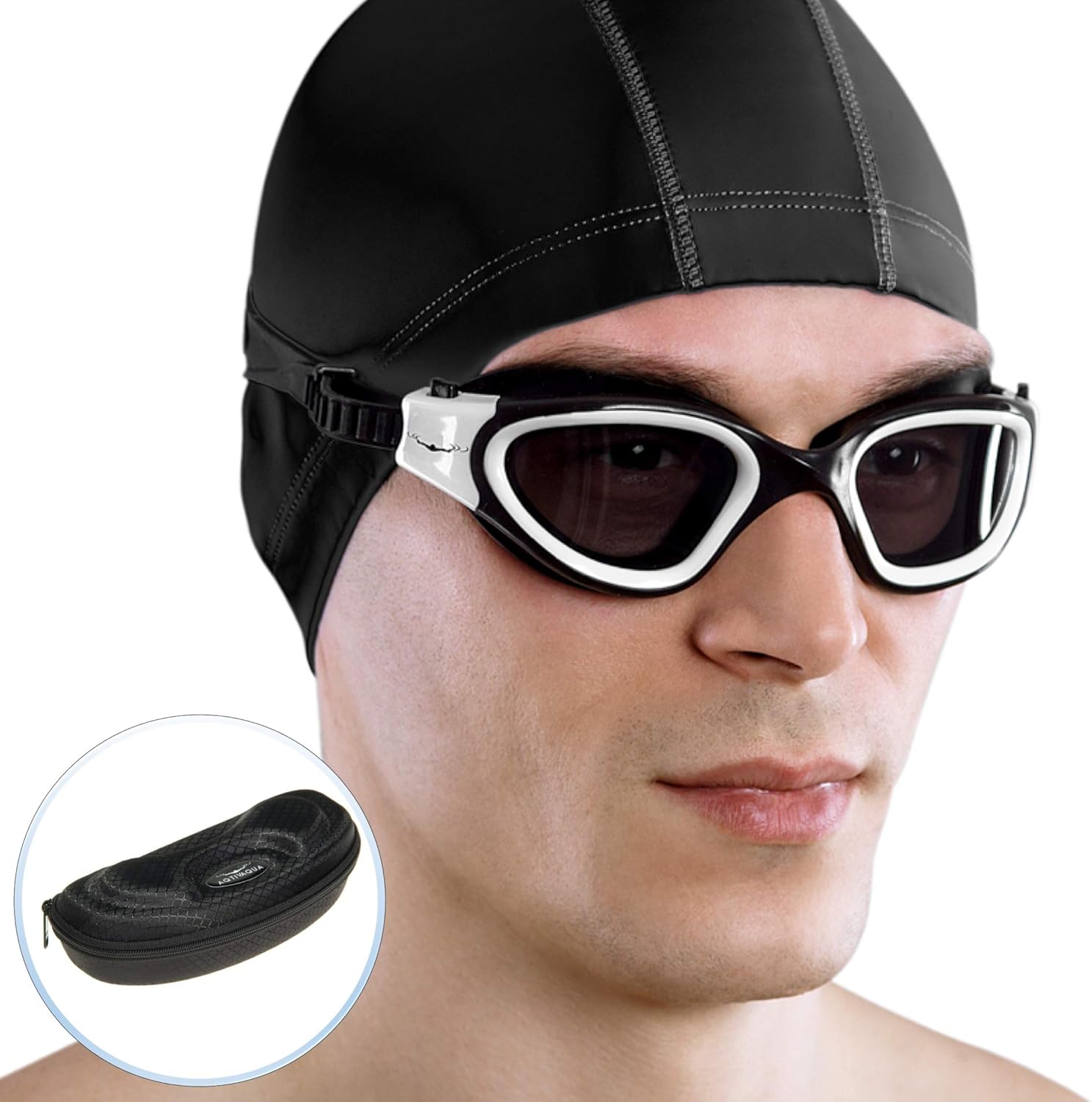 AqtivAqua Swimming Goggles Swim Goggles for Adults Men Women Kids Youth Girls Boys Children DX (White, Shade) : Sports & Outdoors