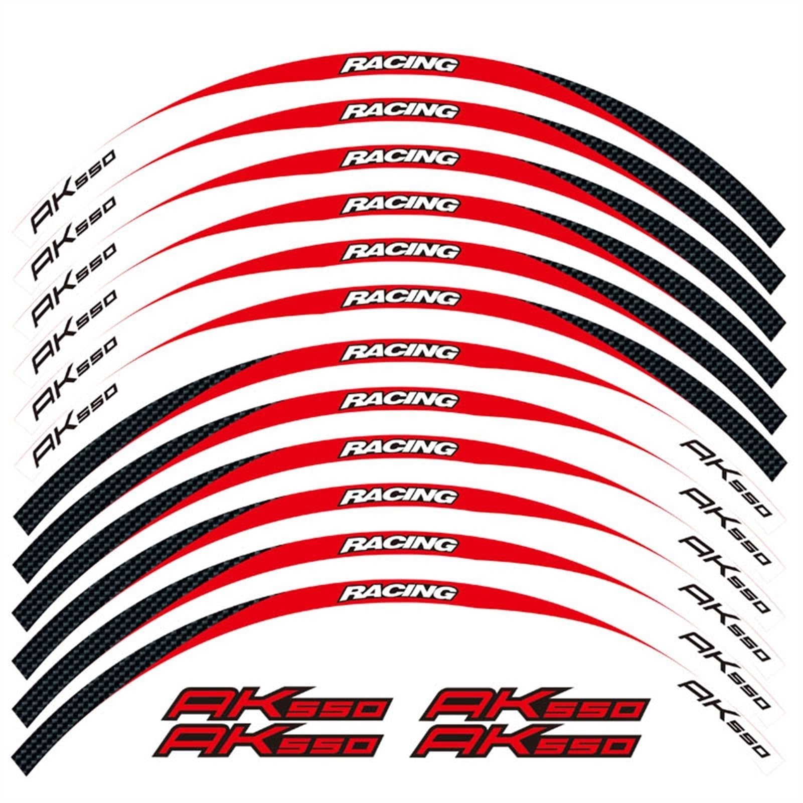 Motorcycle Wheel Sticker Inner Rim Reflective Protection Decal Decorative Film for KYMCO AK550 Ak 550 Decorative(Color13)